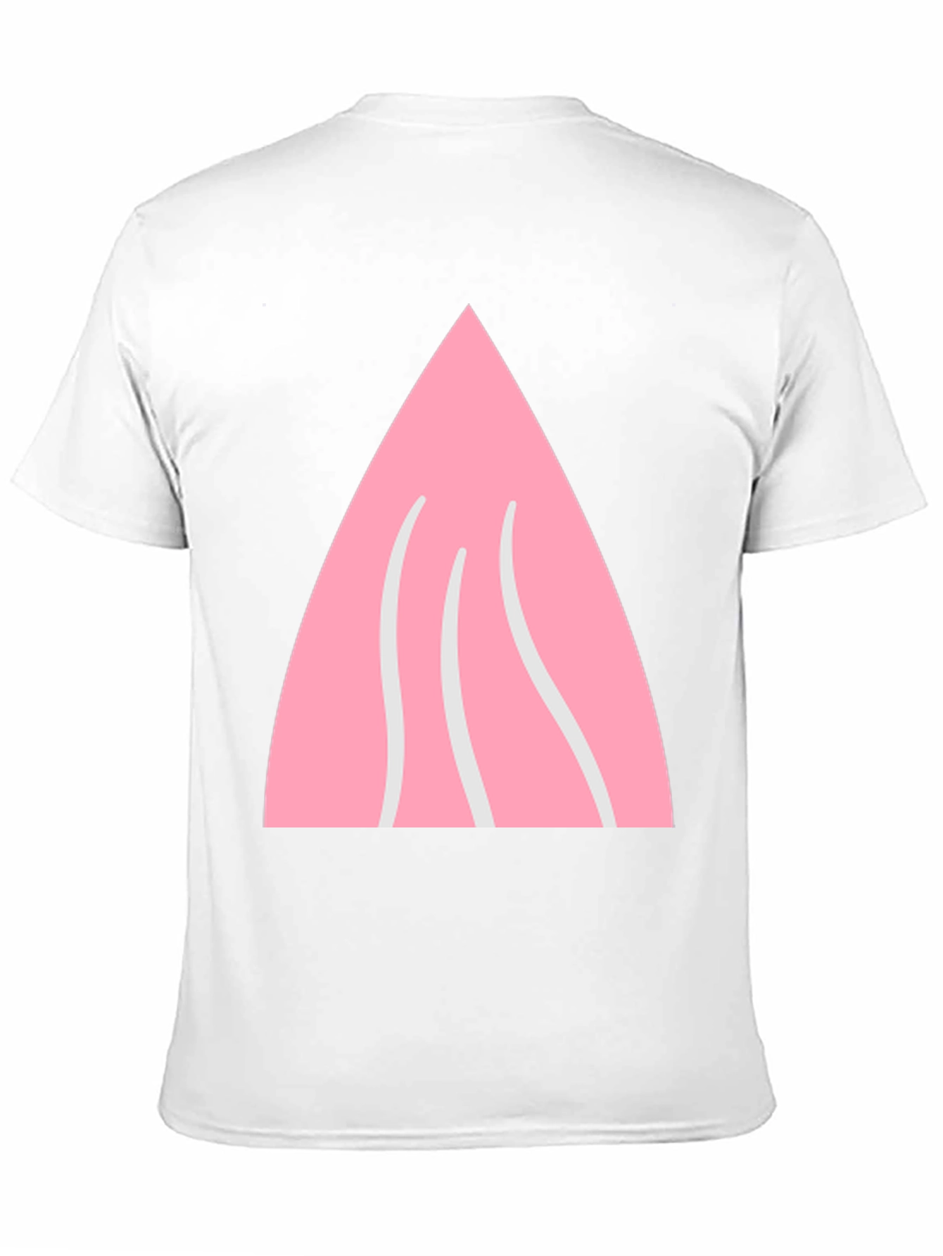 Pink Triangle Graphic Black T-Shirt