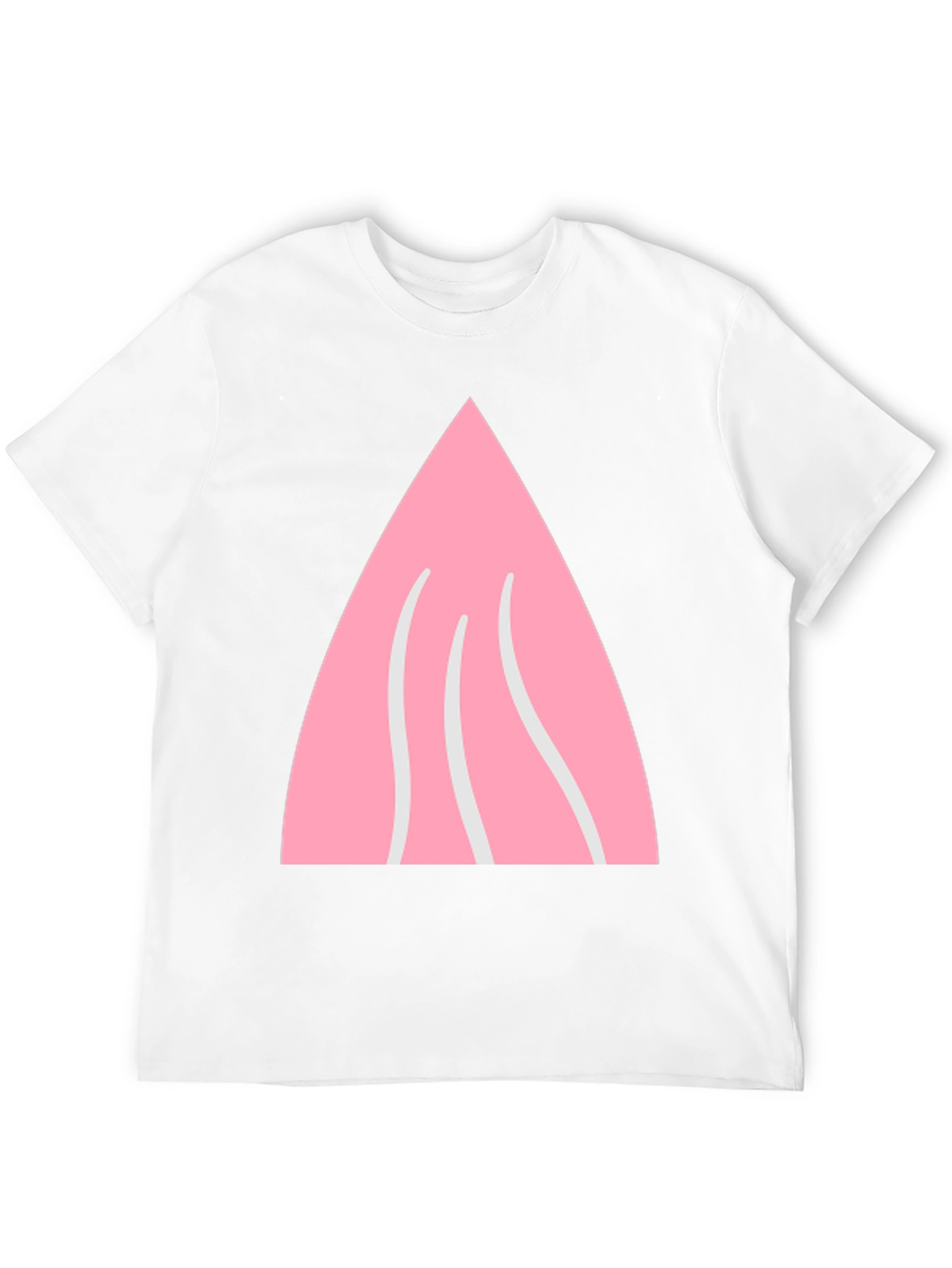 Pink Triangle Graphic Black T-Shirt