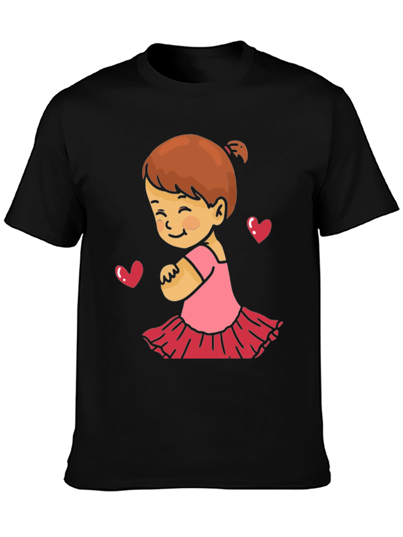 Cute Girls Love Black T-Shirt