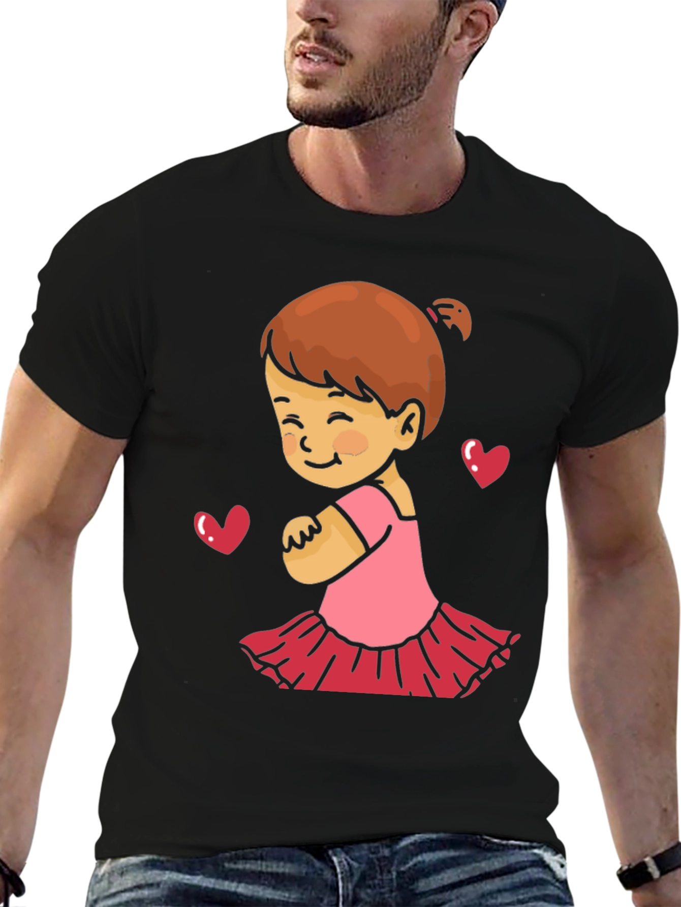 Cute Girls Love Black T-Shirt
