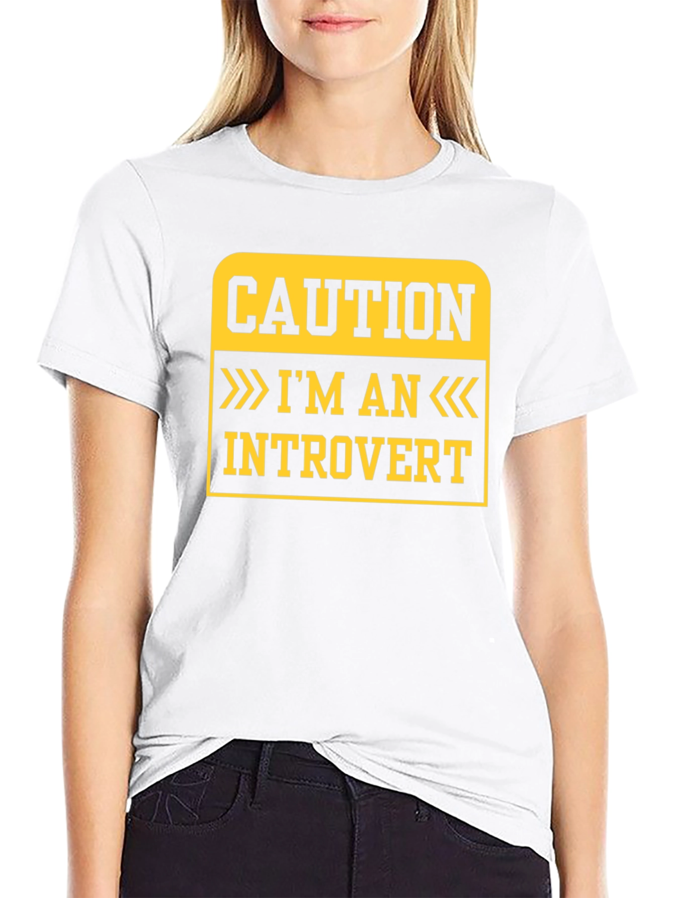 Caution Introvert T-Shirt - Funny Statement Tee