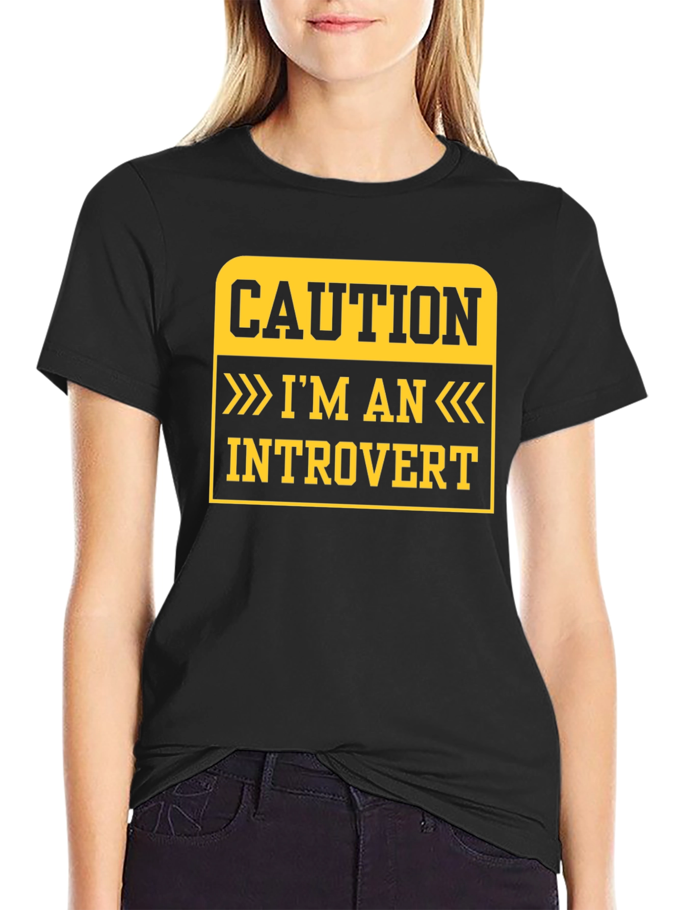 Caution Introvert T-Shirt - Funny Statement Tee