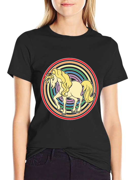 Rainbow Unicorn Graphic Tee - Mens Black T-Shirt