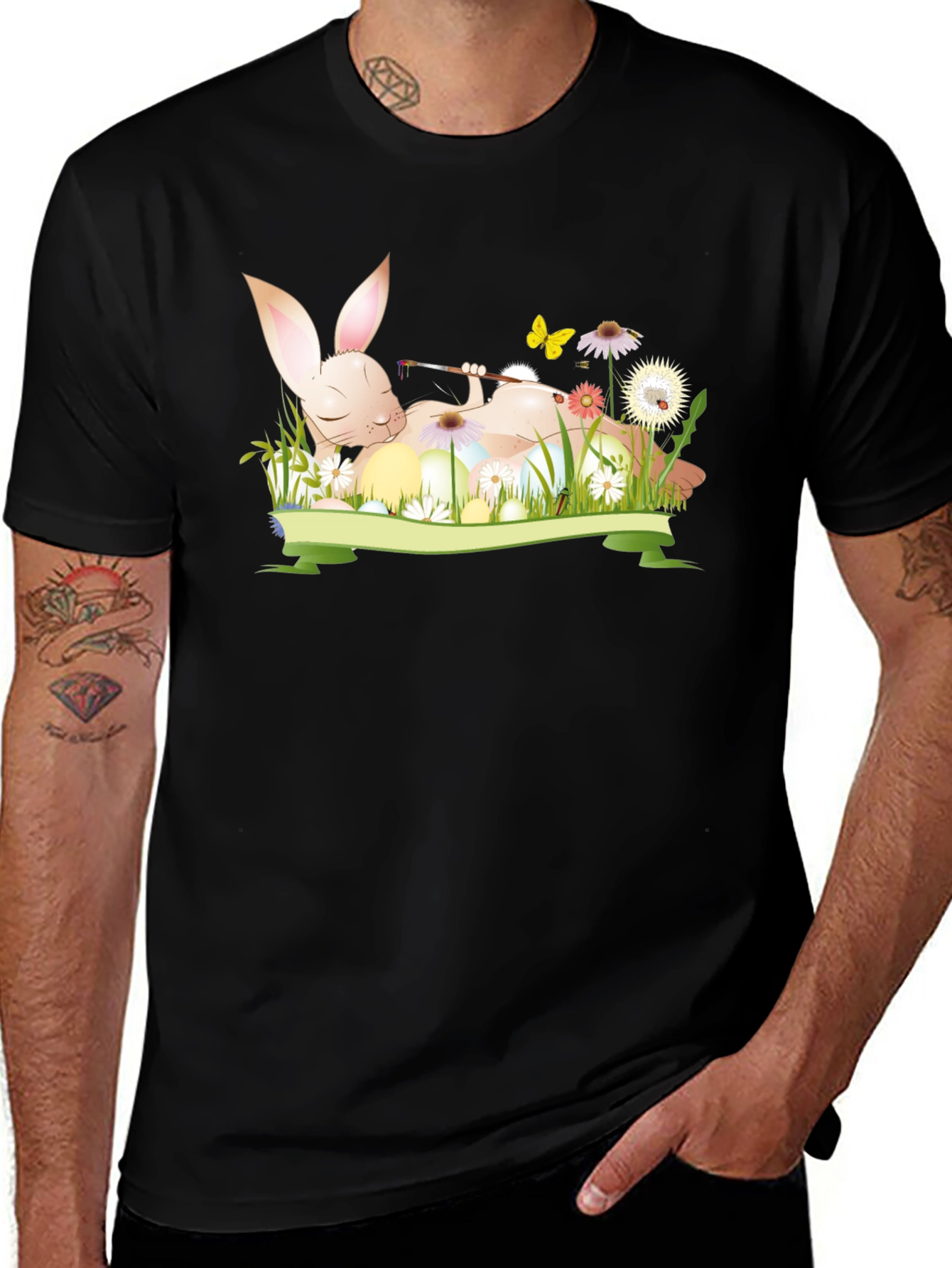 Bunny Painting Eggs T-Shirt