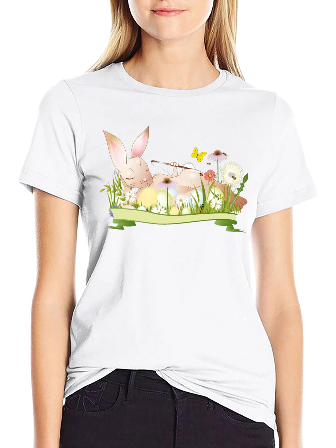 Bunny Painting Eggs T-Shirt