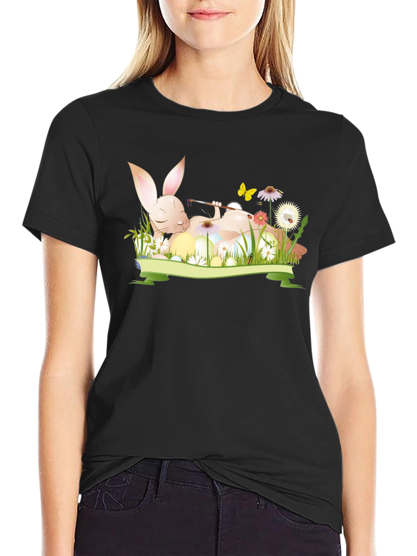 Bunny Painting Eggs T-Shirt