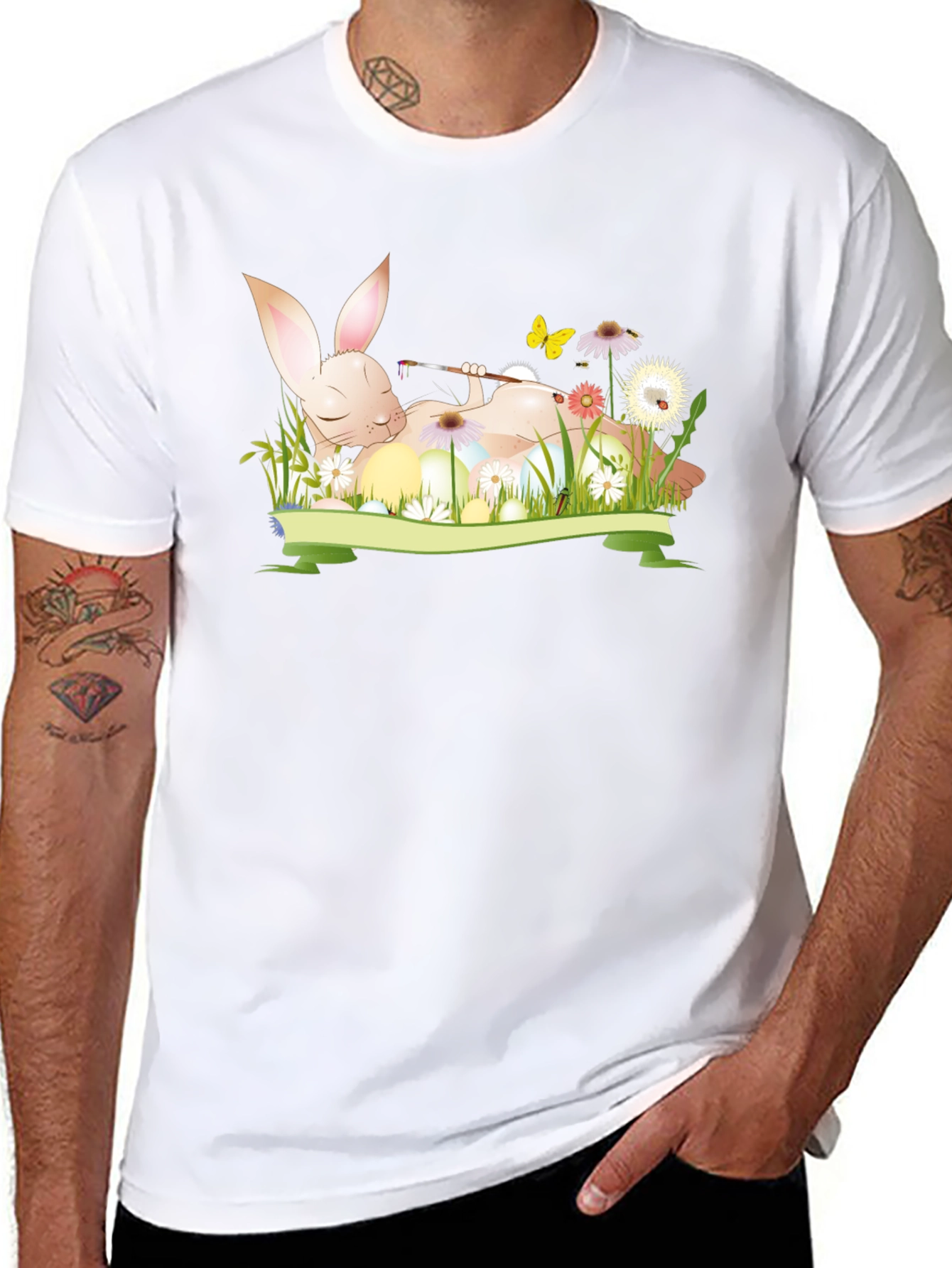 Bunny Painting Eggs T-Shirt