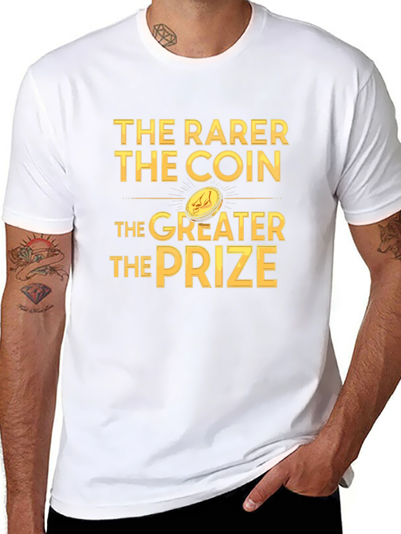 The Rarer The Coin Black Graphic T-Shirt