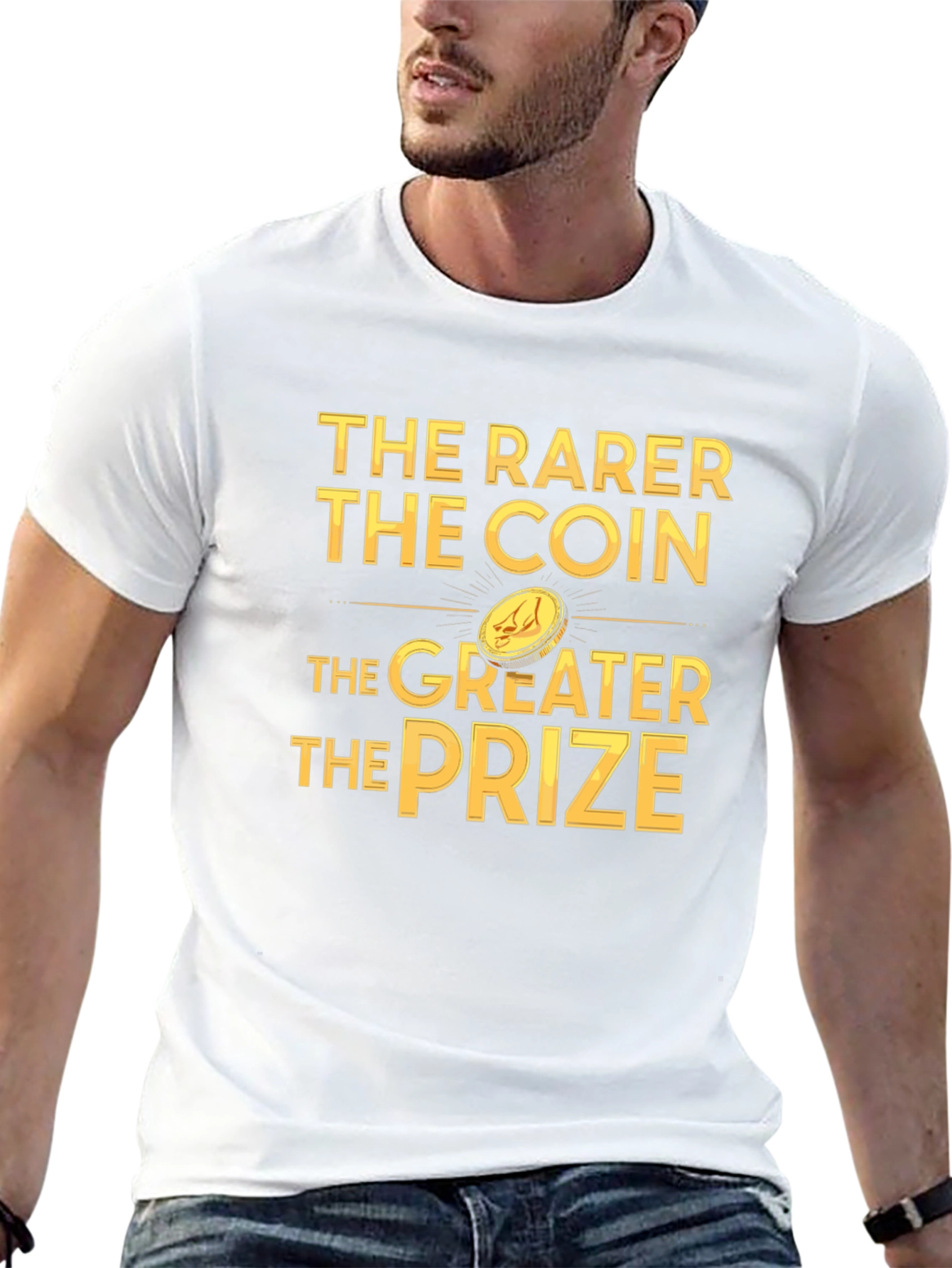 The Rarer The Coin Black Graphic T-Shirt