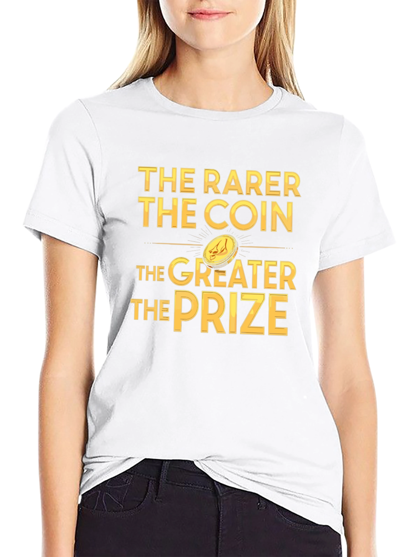The Rarer The Coin Black Graphic T-Shirt