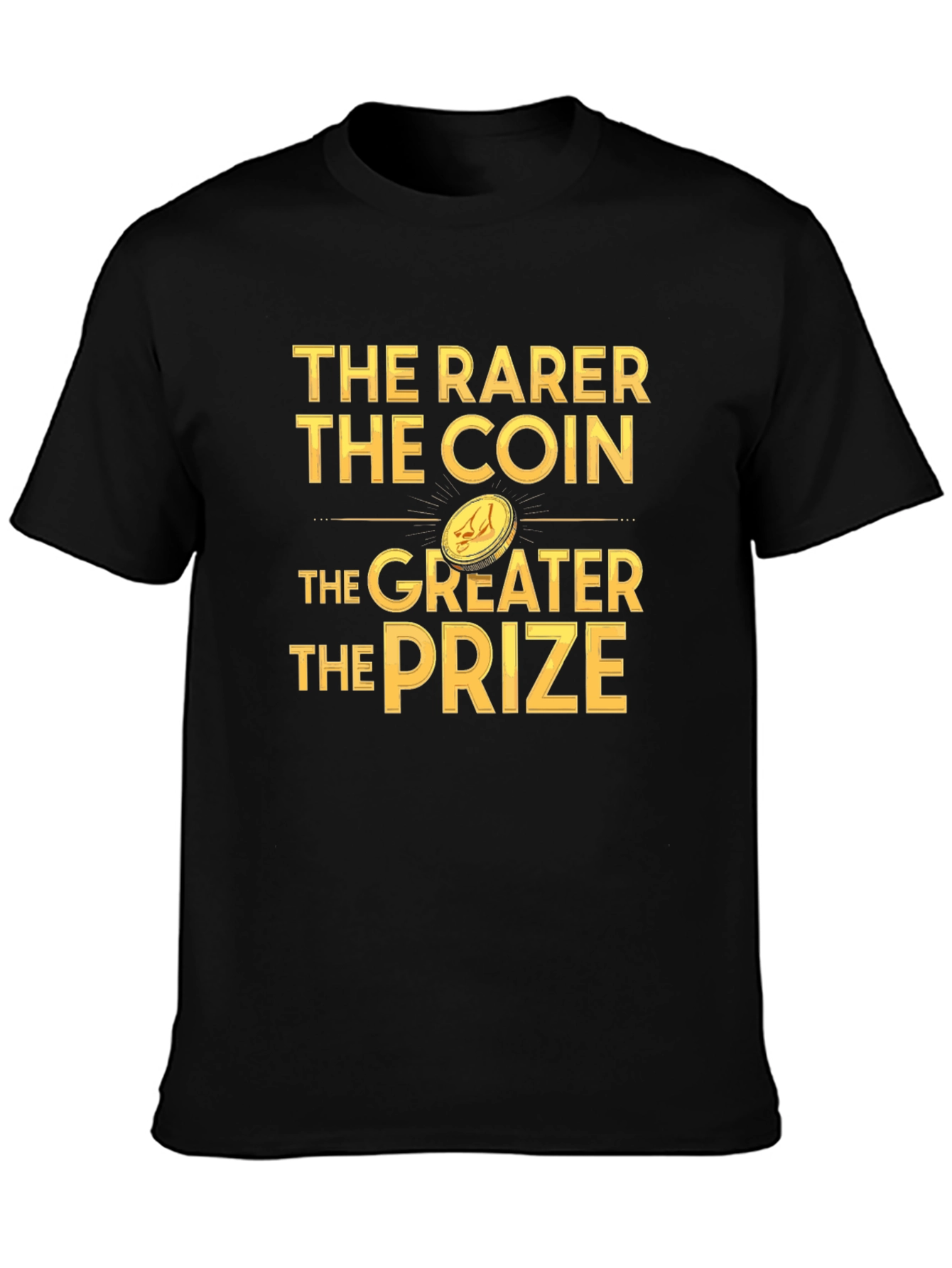 The Rarer The Coin Black Graphic T-Shirt