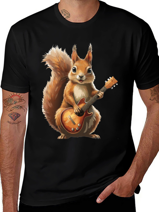 Squirrel Guitarist Graphic T-Shirt
