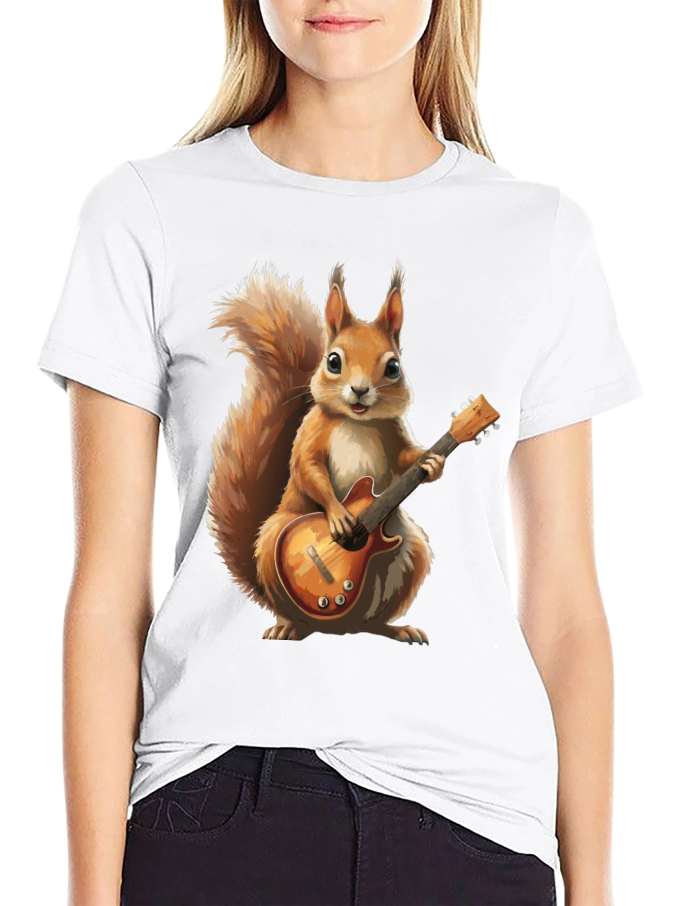 Squirrel Guitarist Graphic T-Shirt
