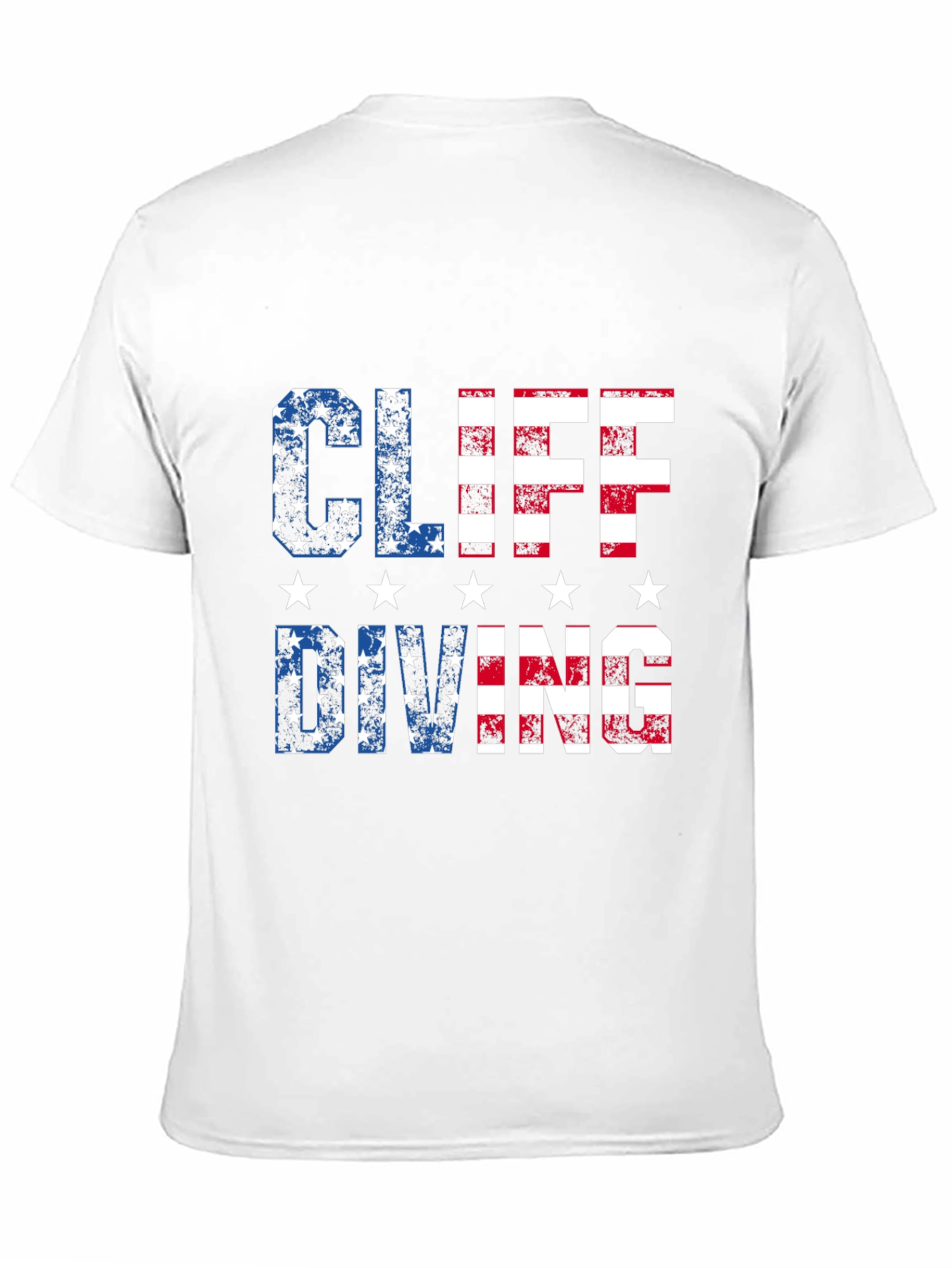 Cliff Diving USA Flag T-Shirt