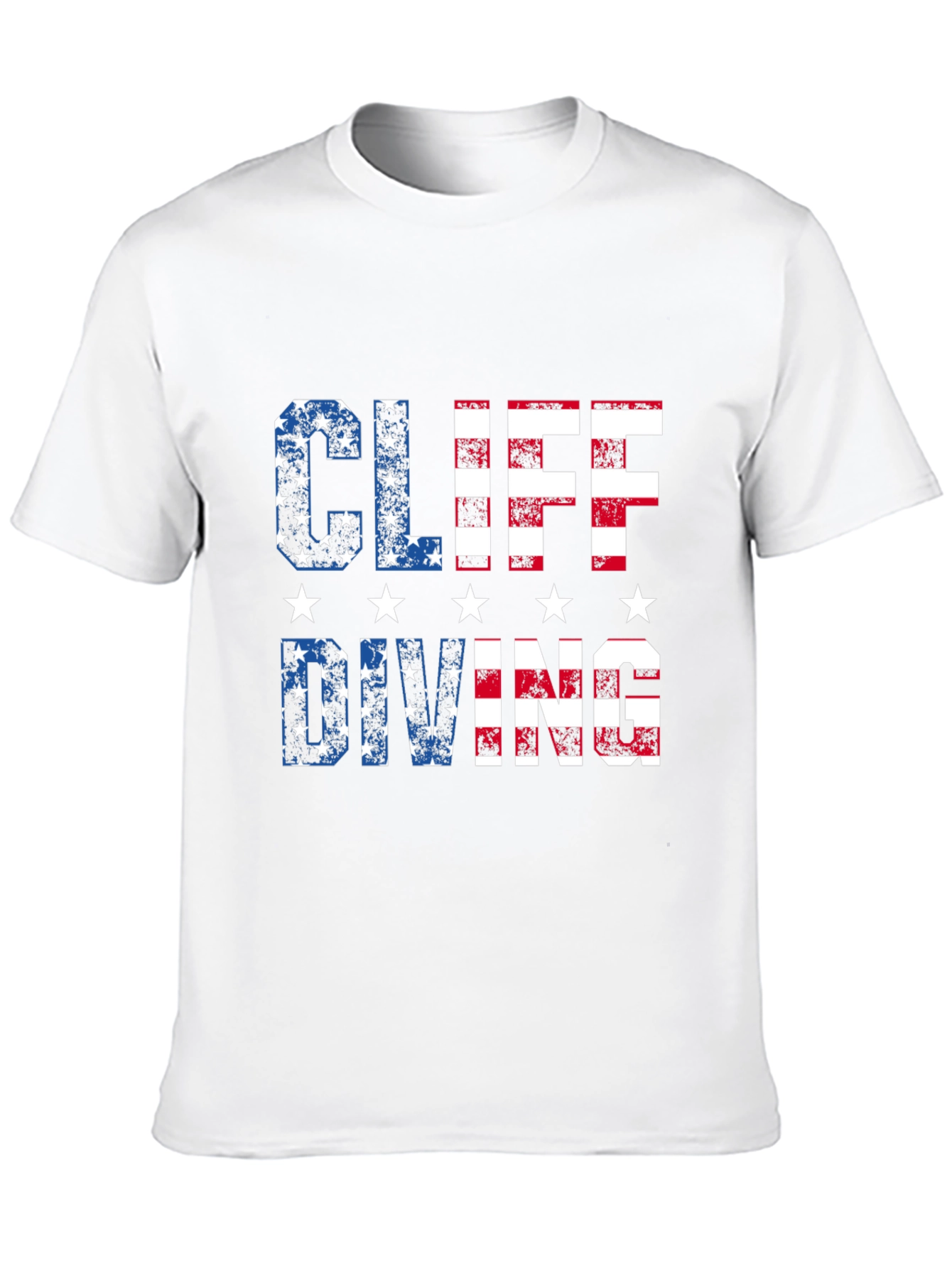 Cliff Diving USA Flag T-Shirt