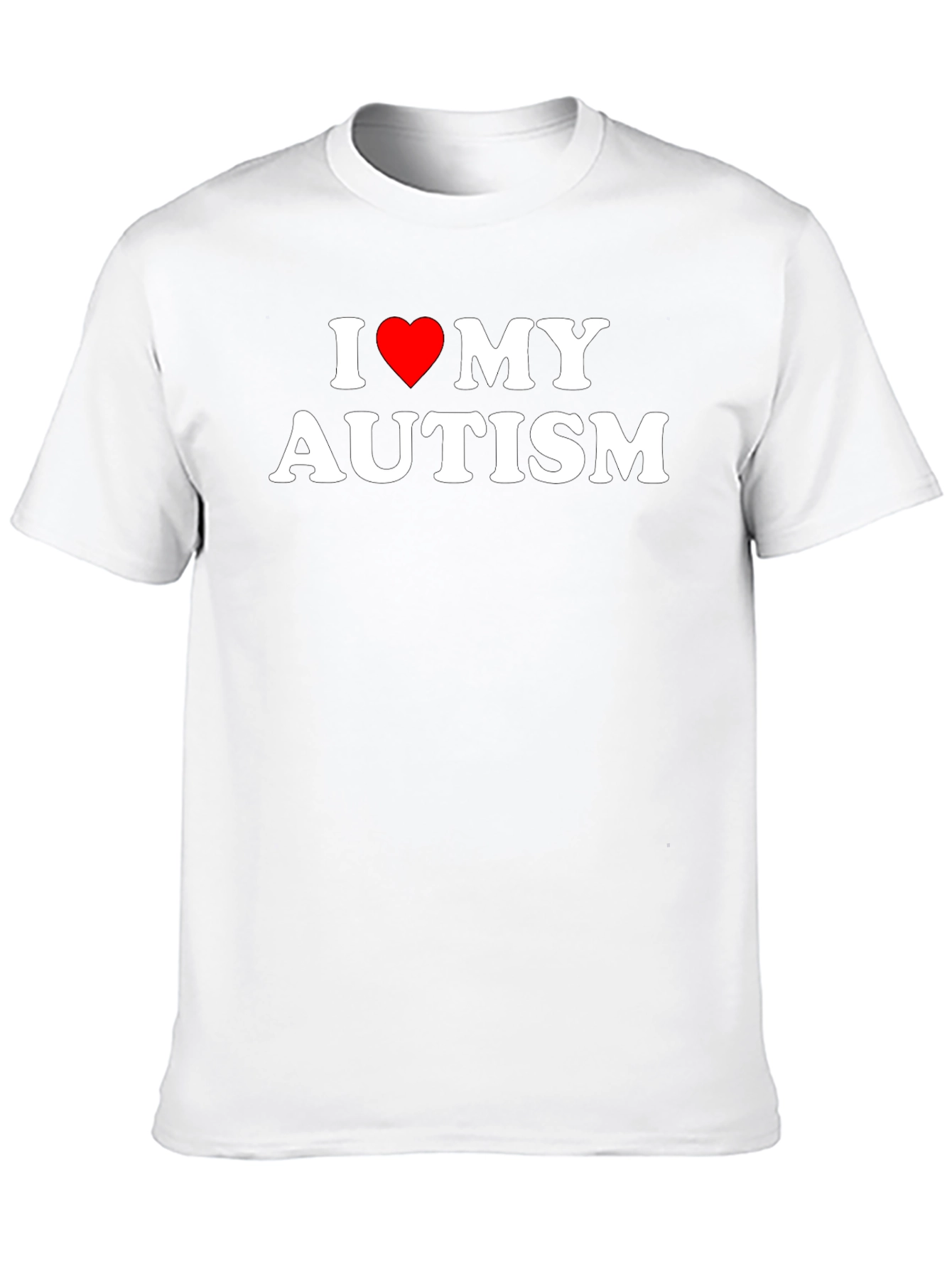 I Love My Autism Black Graphic T-Shirt