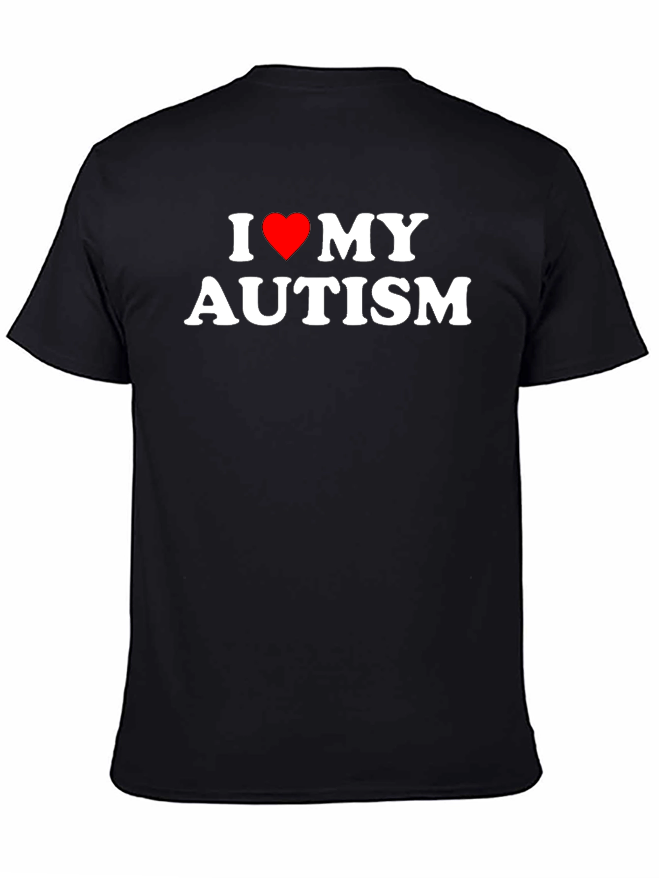 I Love My Autism Black Graphic T-Shirt