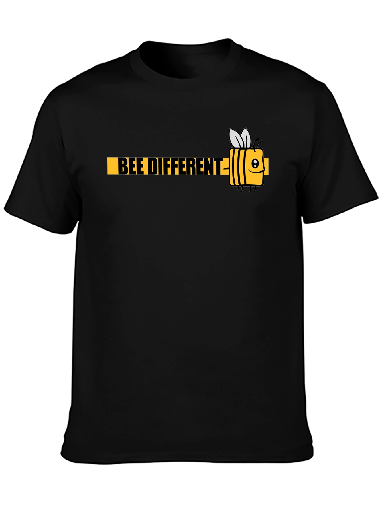 Bee Different Black Graphic T-Shirt - Mens