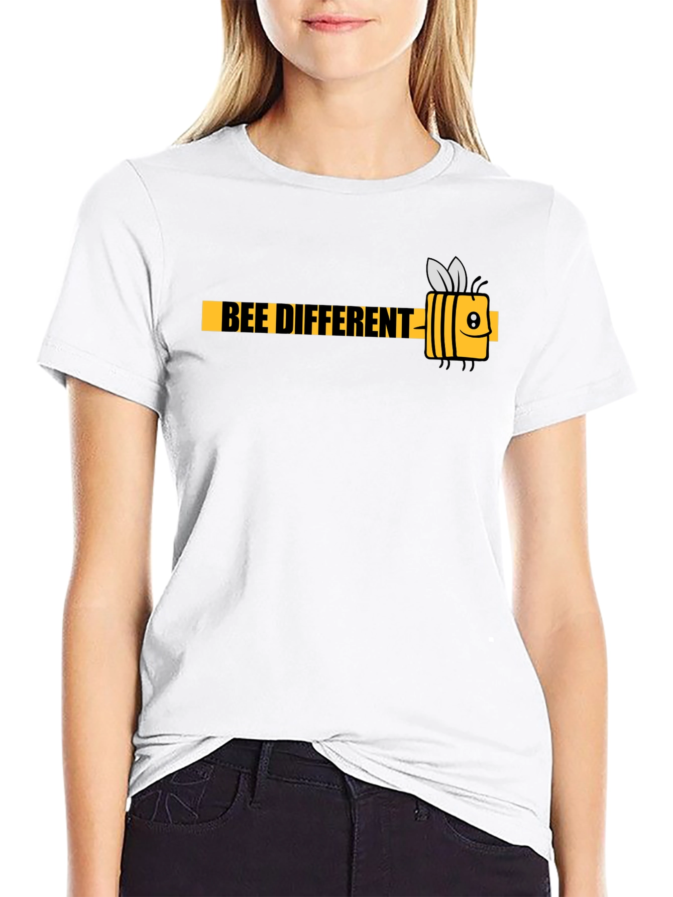 Bee Different Black Graphic T-Shirt - Mens