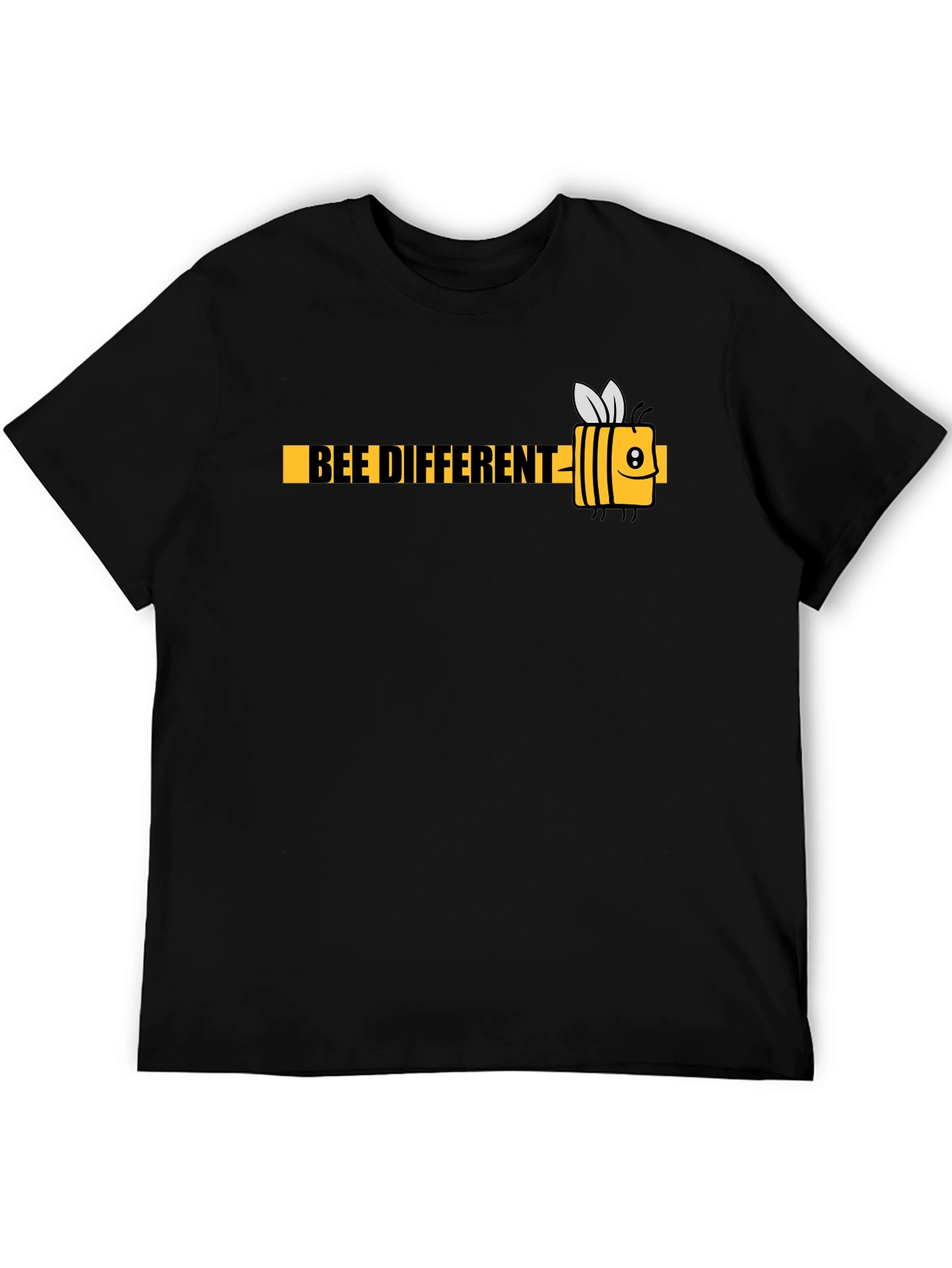 Bee Different Black Graphic T-Shirt - Mens