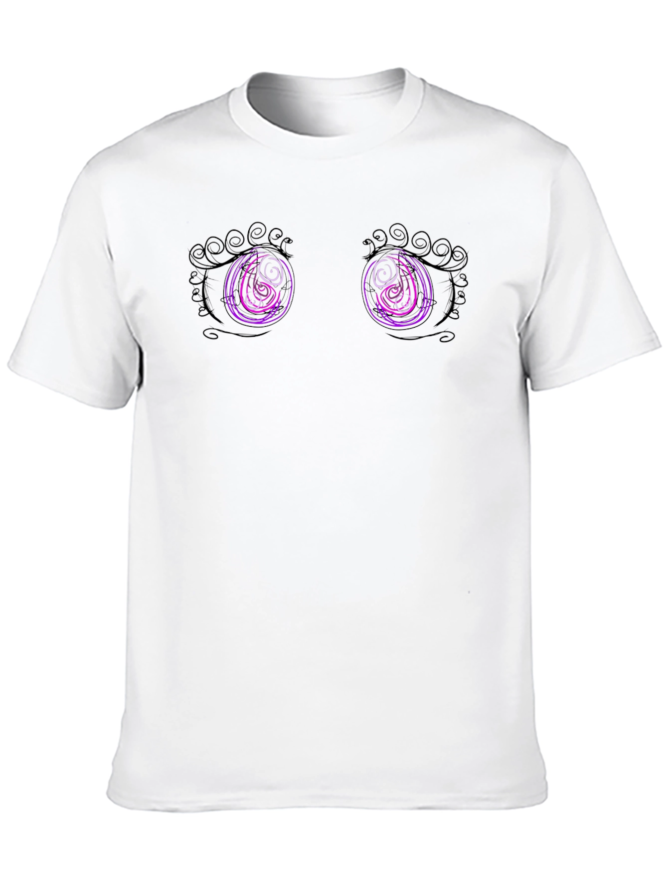 Hypnotic Eyes Graphic T-Shirt - Black