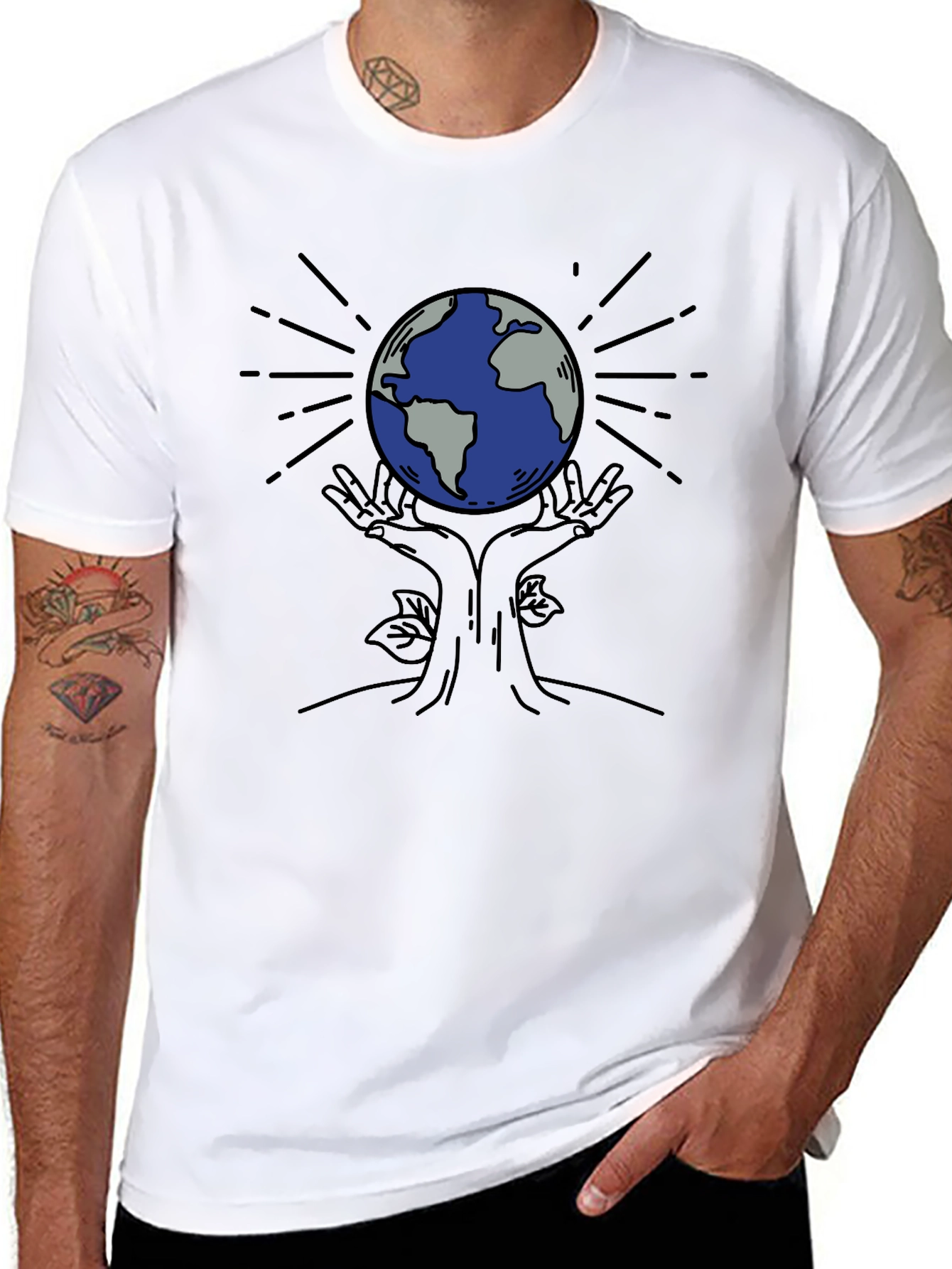 Earth Tree Graphic Tee - Nature Inspired Design