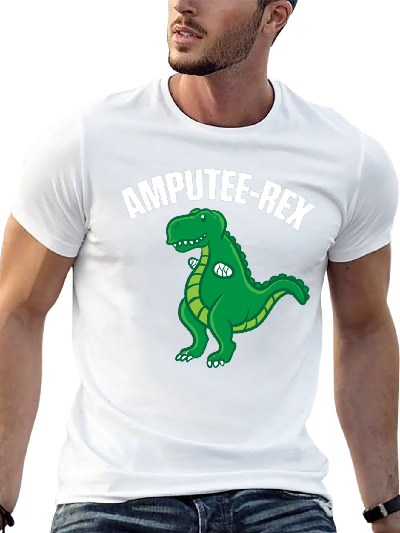Amputee-Rex T-Shirt: Funny Dinosaur Graphic Tee