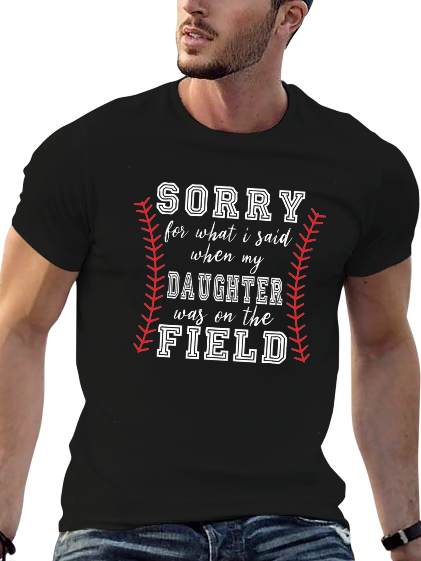 Sorry Daughter On The Field Baseball Dad Tee