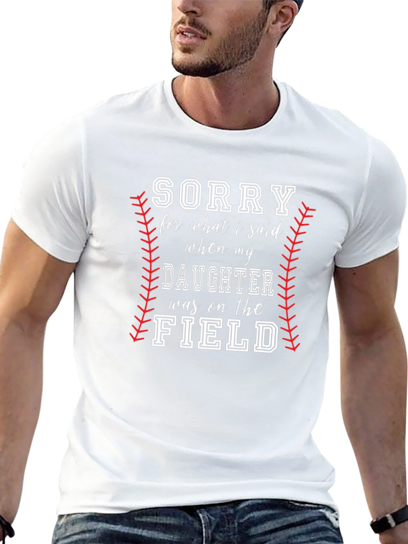 Sorry Daughter On The Field Baseball Dad Tee