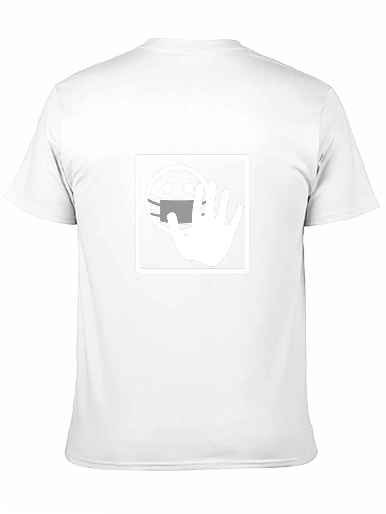 Masked Emoji Graphic Black T-Shirt