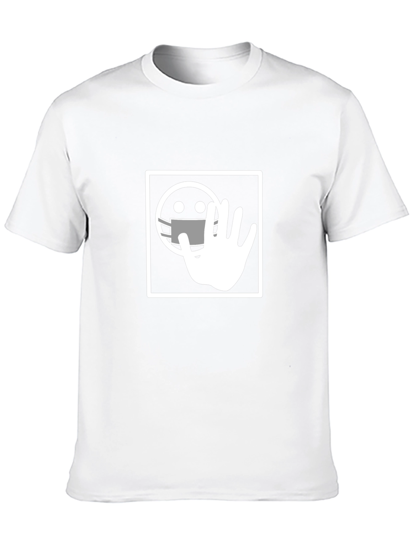 Masked Emoji Graphic Black T-Shirt