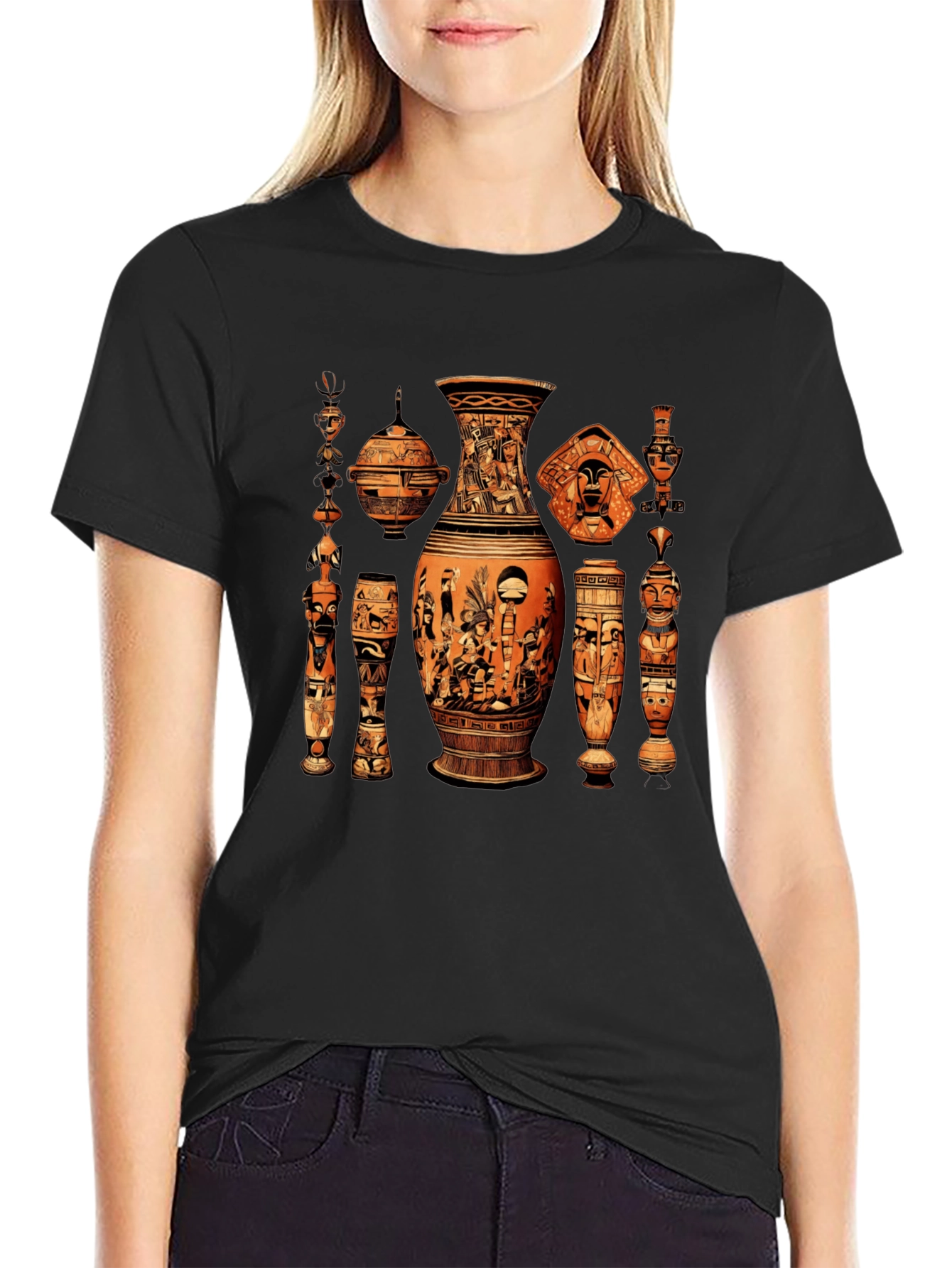 Ancient Artifacts Graphic Tee - Black