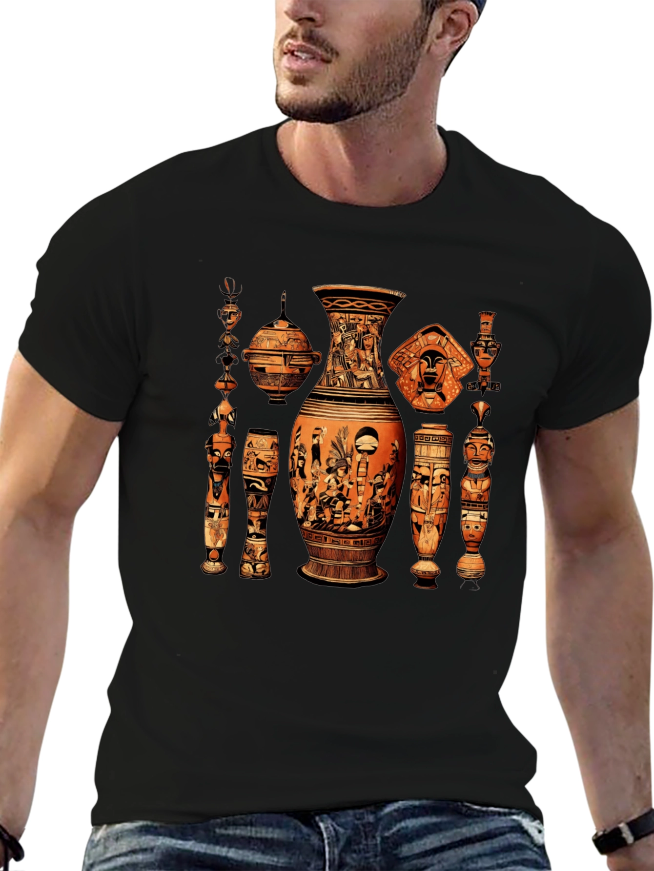 Ancient Artifacts Graphic Tee - Black