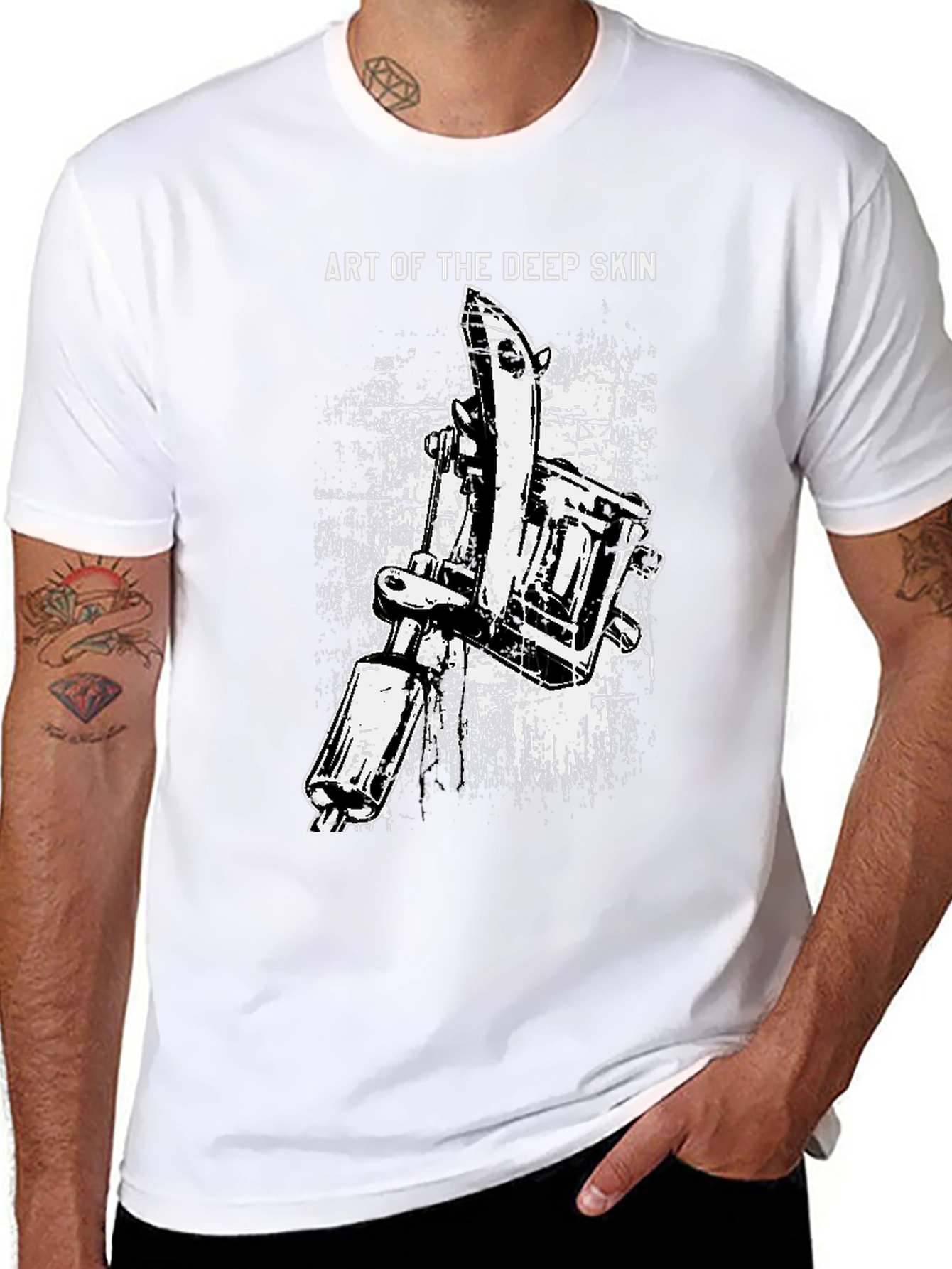 Art of the Deep Skin Tattoo Machine Black T-Shirt