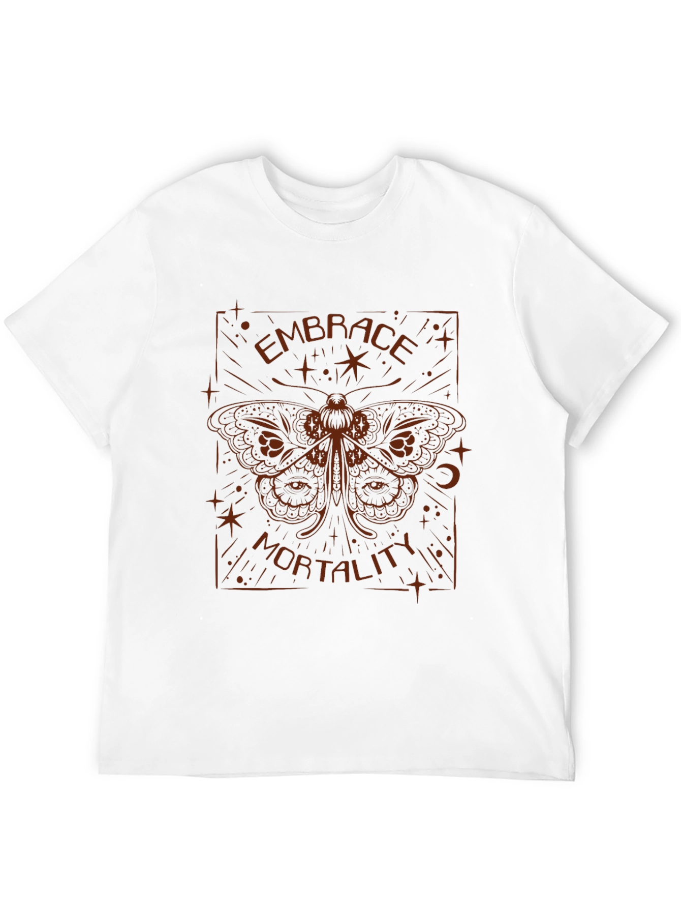 Embrace Mortality Graphic Tee - Stylish Crew Neck