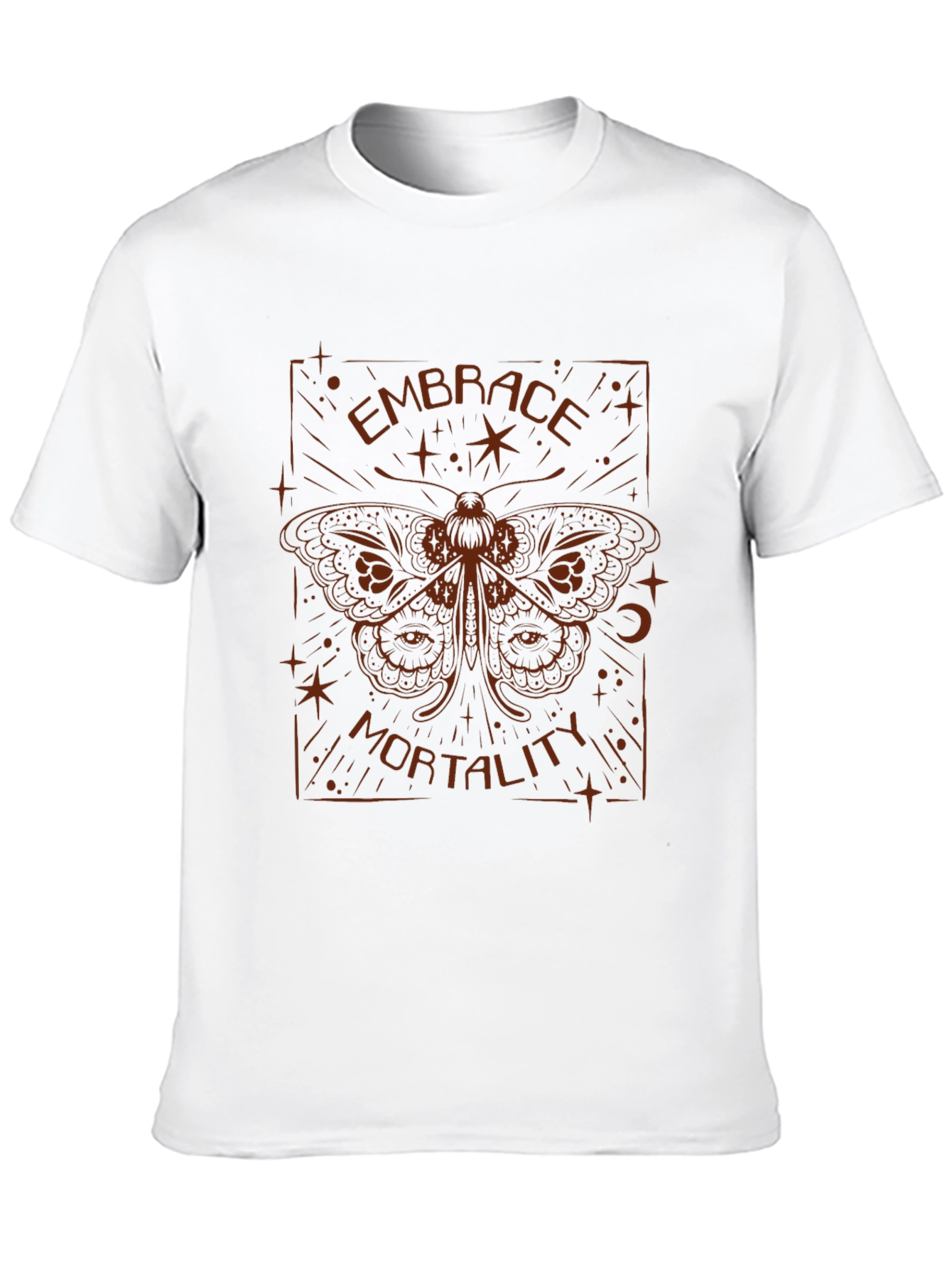 Embrace Mortality Graphic Tee - Stylish Crew Neck