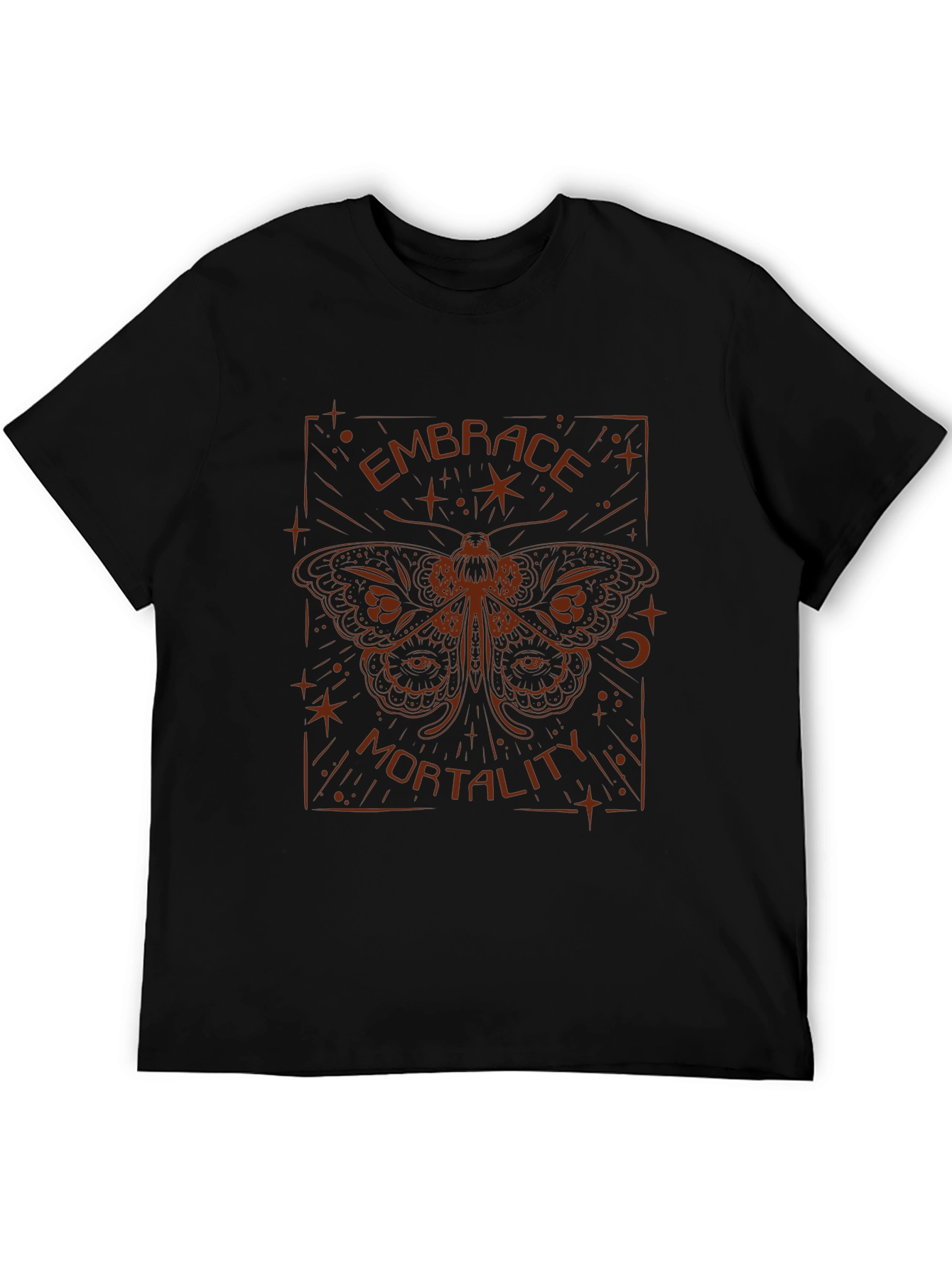 Embrace Mortality Graphic Tee - Stylish Crew Neck