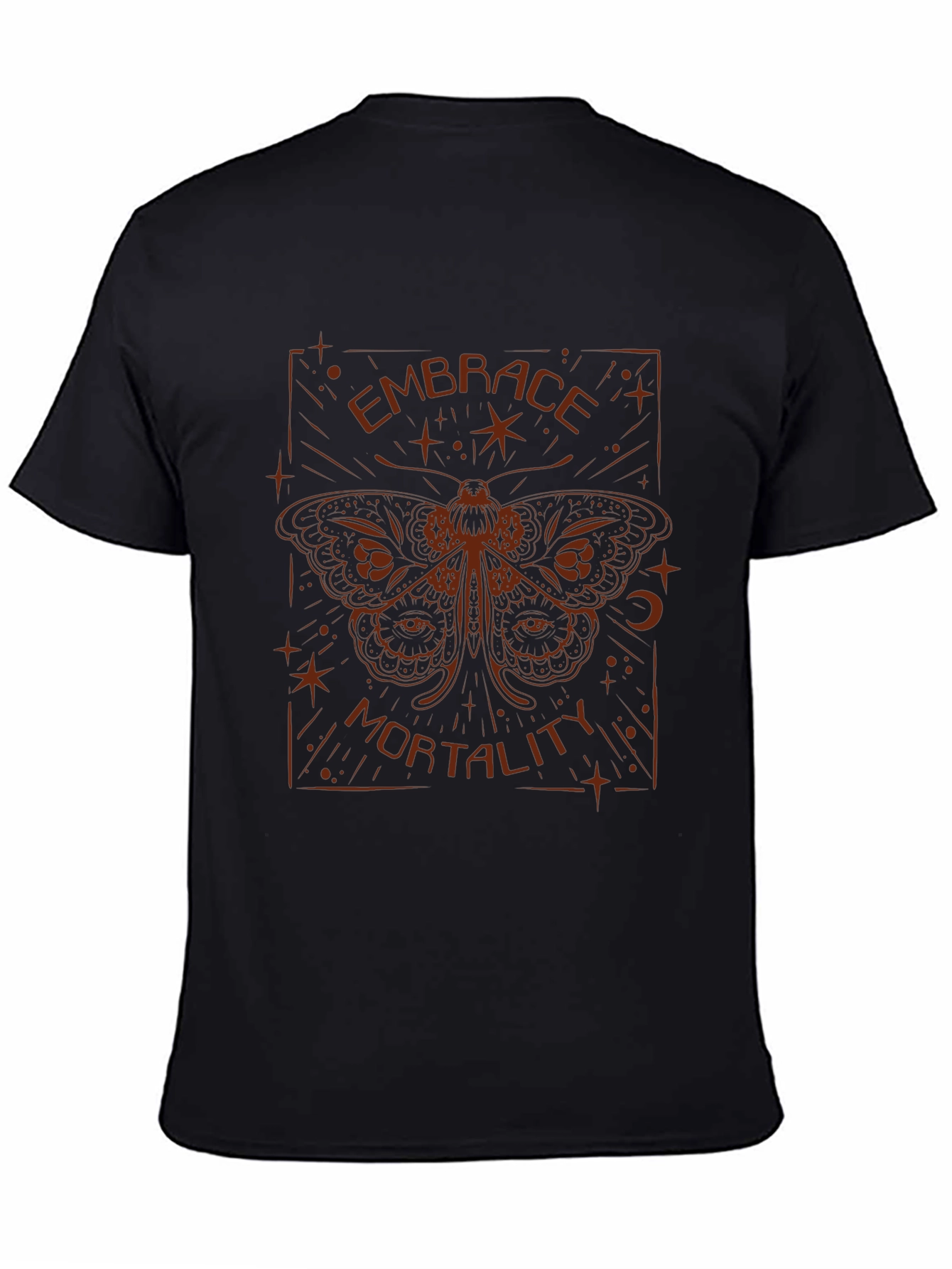 Embrace Mortality Graphic Tee - Stylish Crew Neck