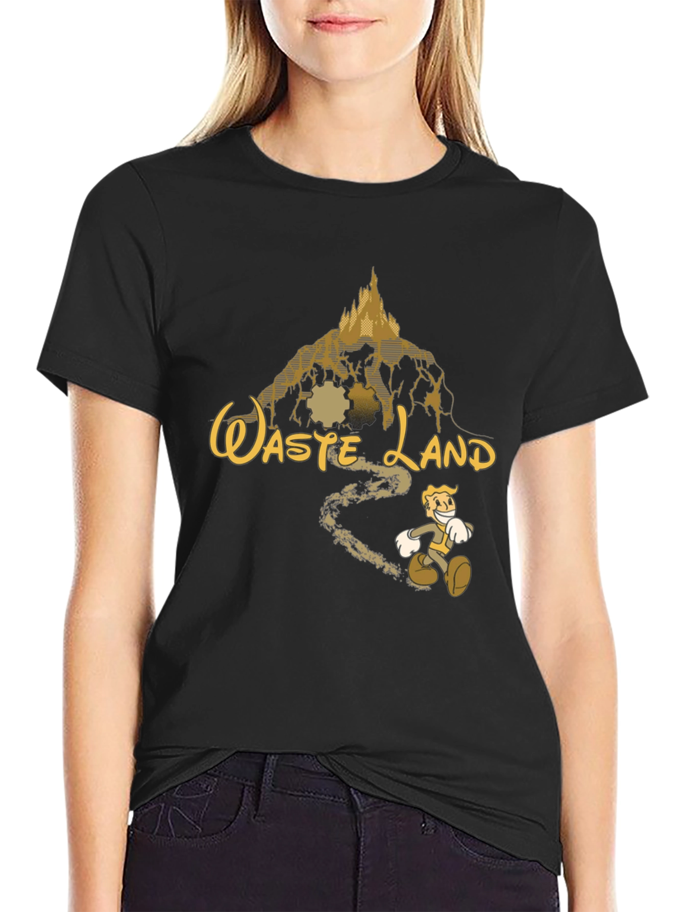 Wasteland Vault Boy Black Graphic Tee