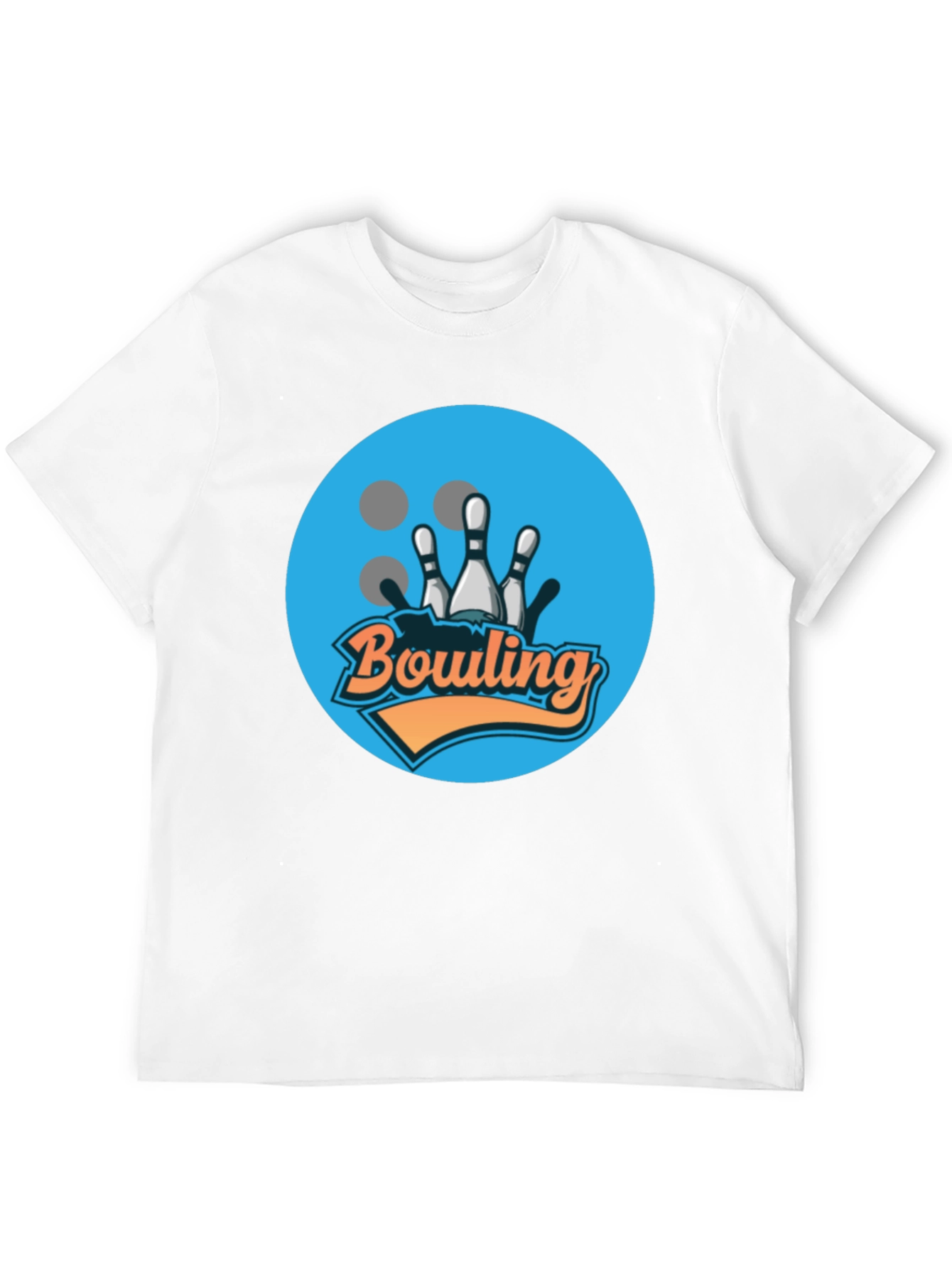 Bowling Strike Graphic Tee - Black Cotton T-Shirt