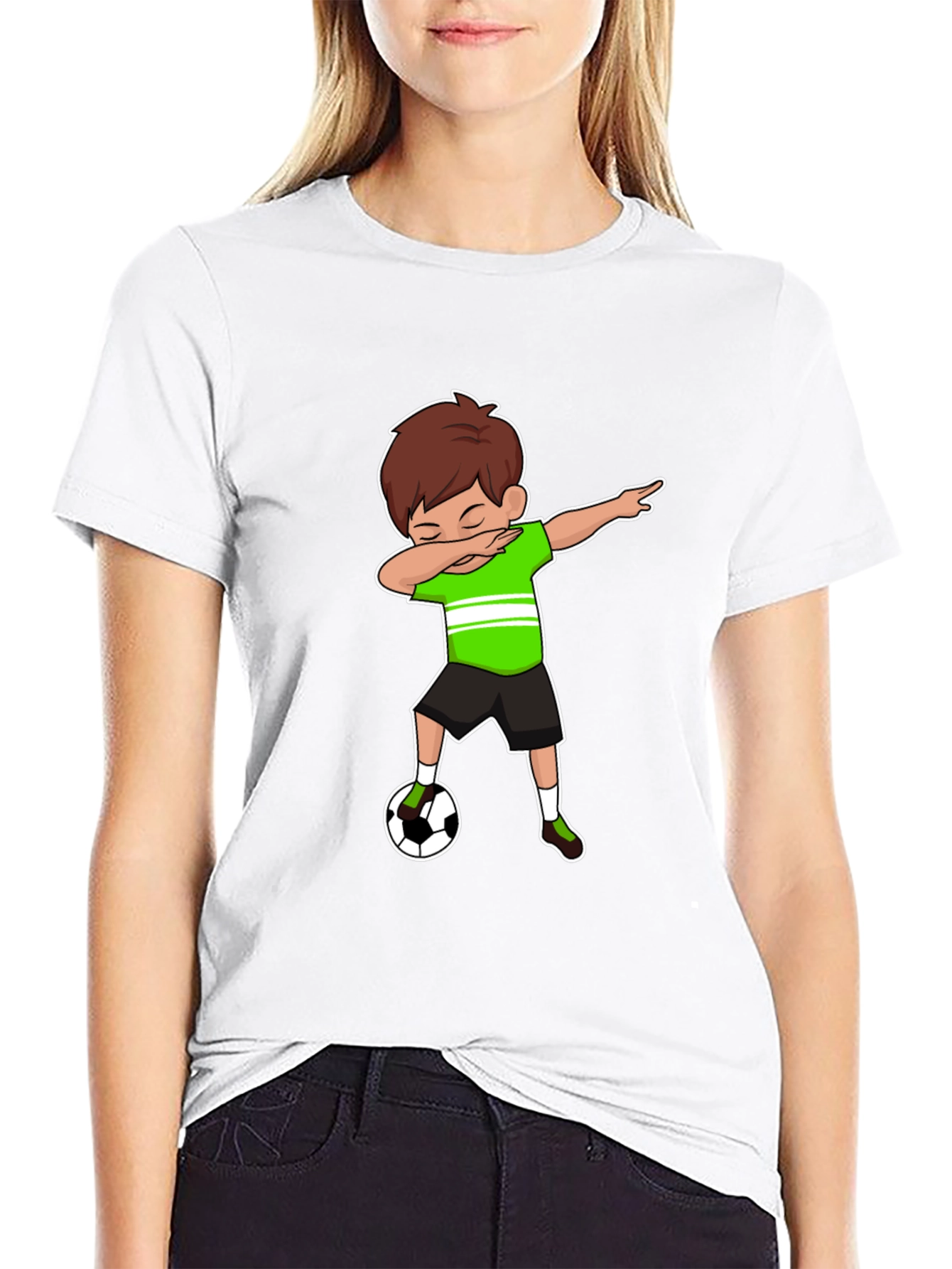 Dabbing Soccer Boy Graphic Tee - Stylish & Fun!