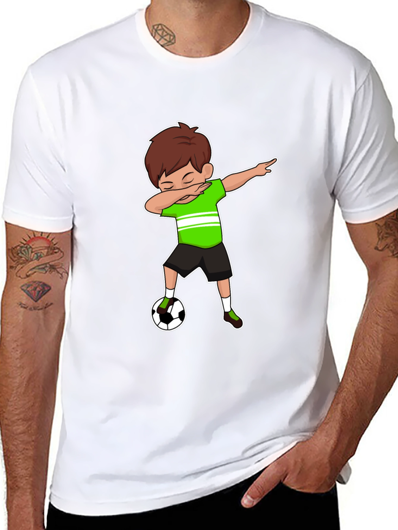 Dabbing Soccer Boy Graphic Tee - Stylish & Fun!