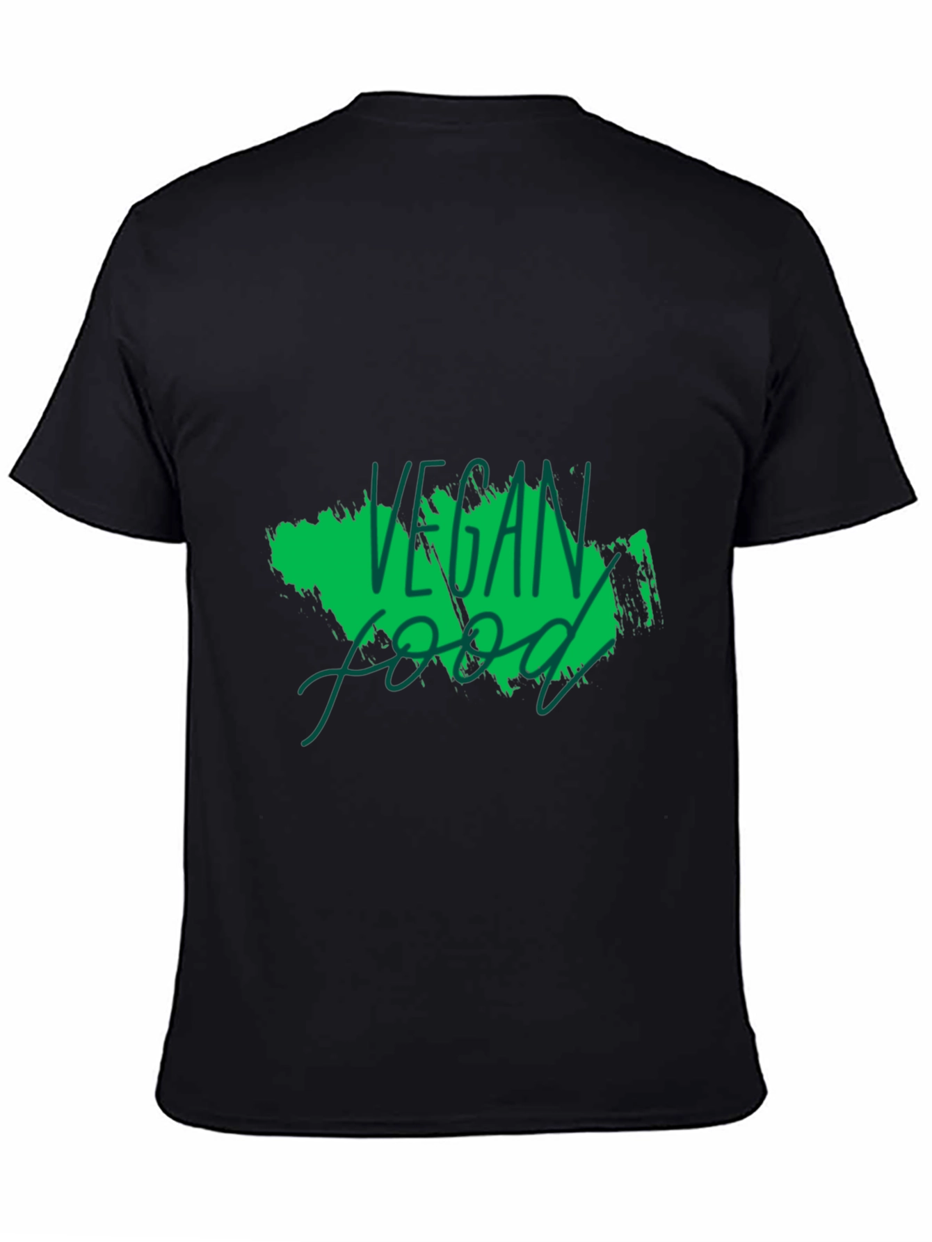 Vegan Food Graphic Black T-Shirt