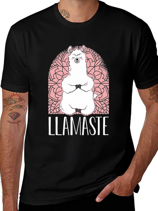 Llamaste Yoga T-Shirt - Meditating Llama