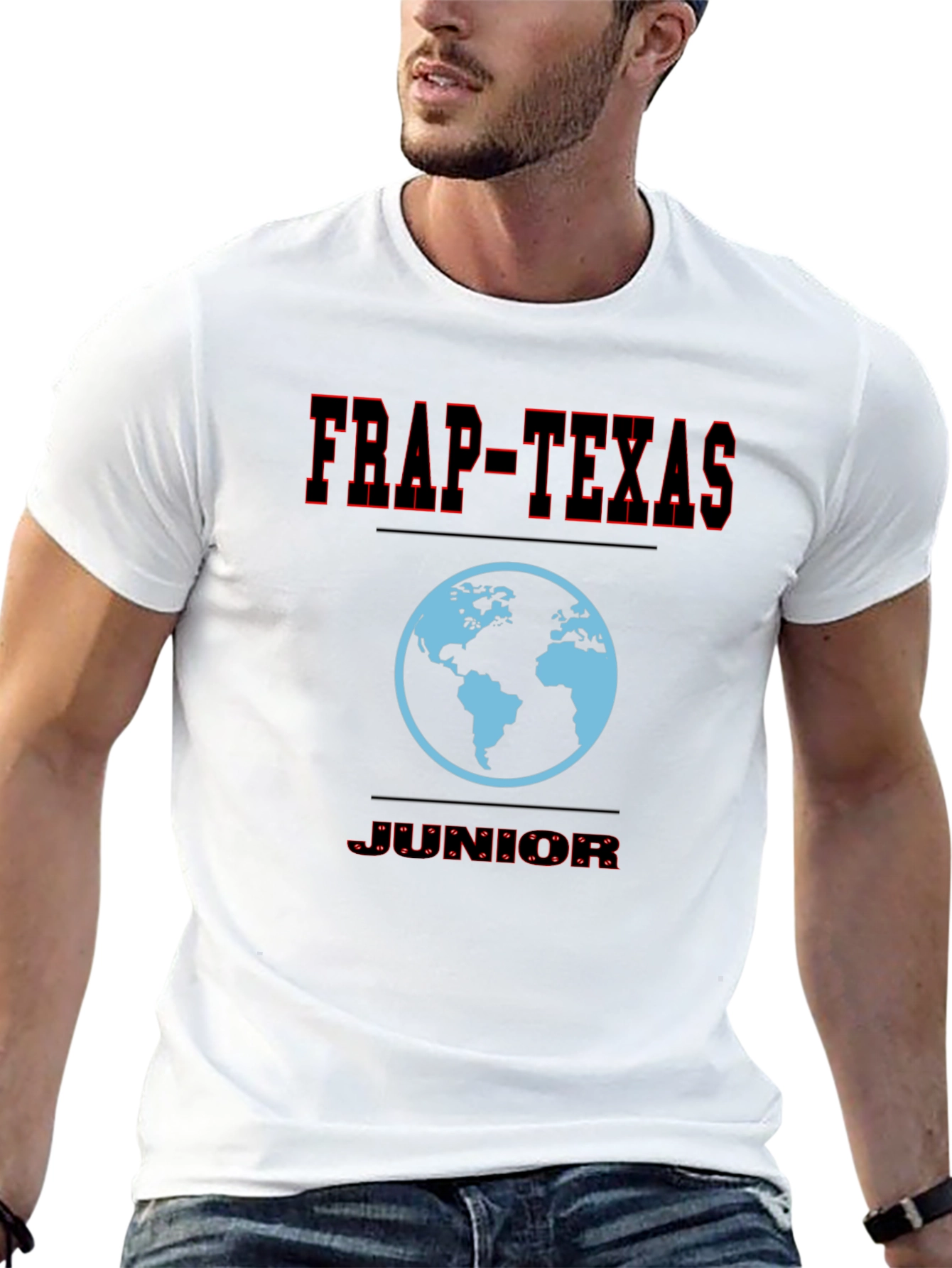 FRAP-TEXAS Junior Globe Graphic Print T-Shirt