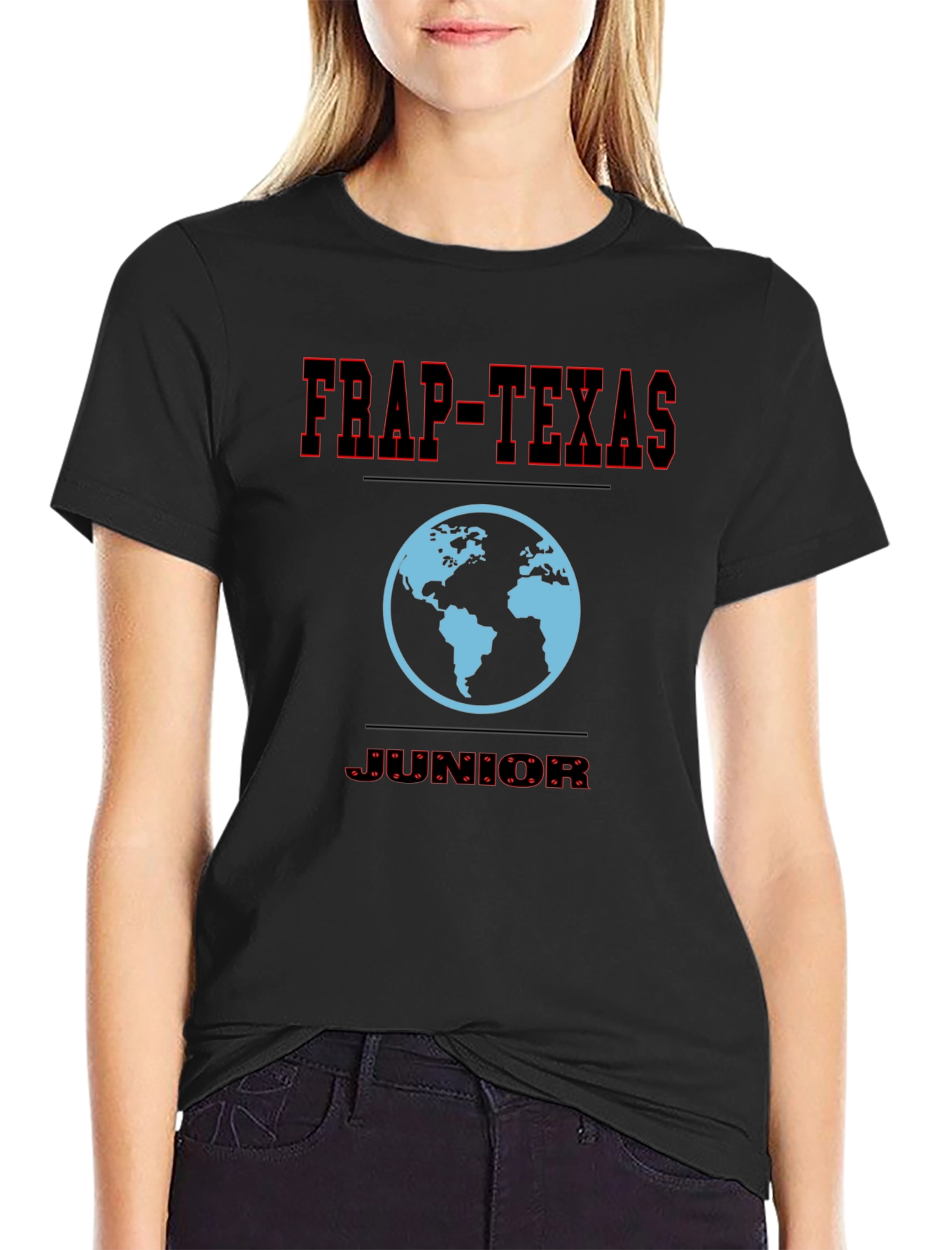 FRAP-TEXAS Junior Globe Graphic Print T-Shirt