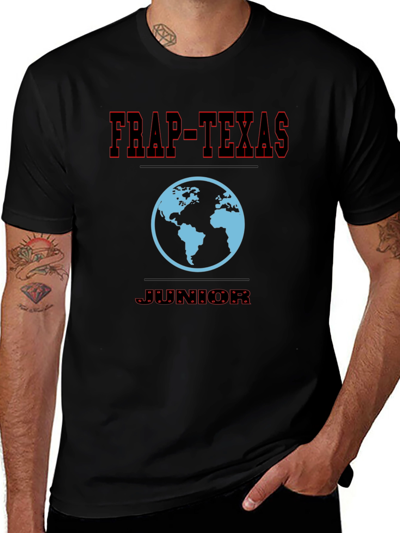 FRAP-TEXAS Junior Globe Graphic Print T-Shirt