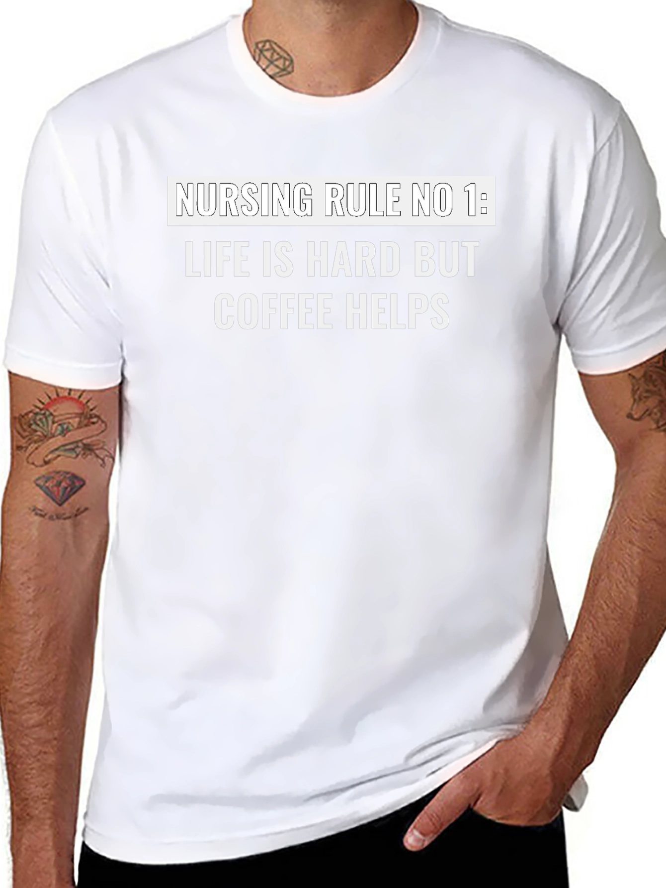 Nursing Rule Coffee T-Shirt - Life is Hard Tee