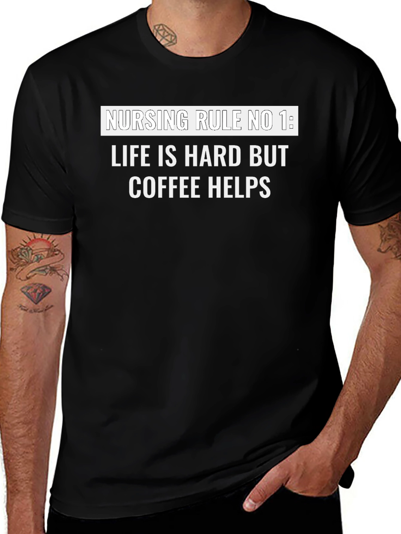 Nursing Rule Coffee T-Shirt - Life is Hard Tee