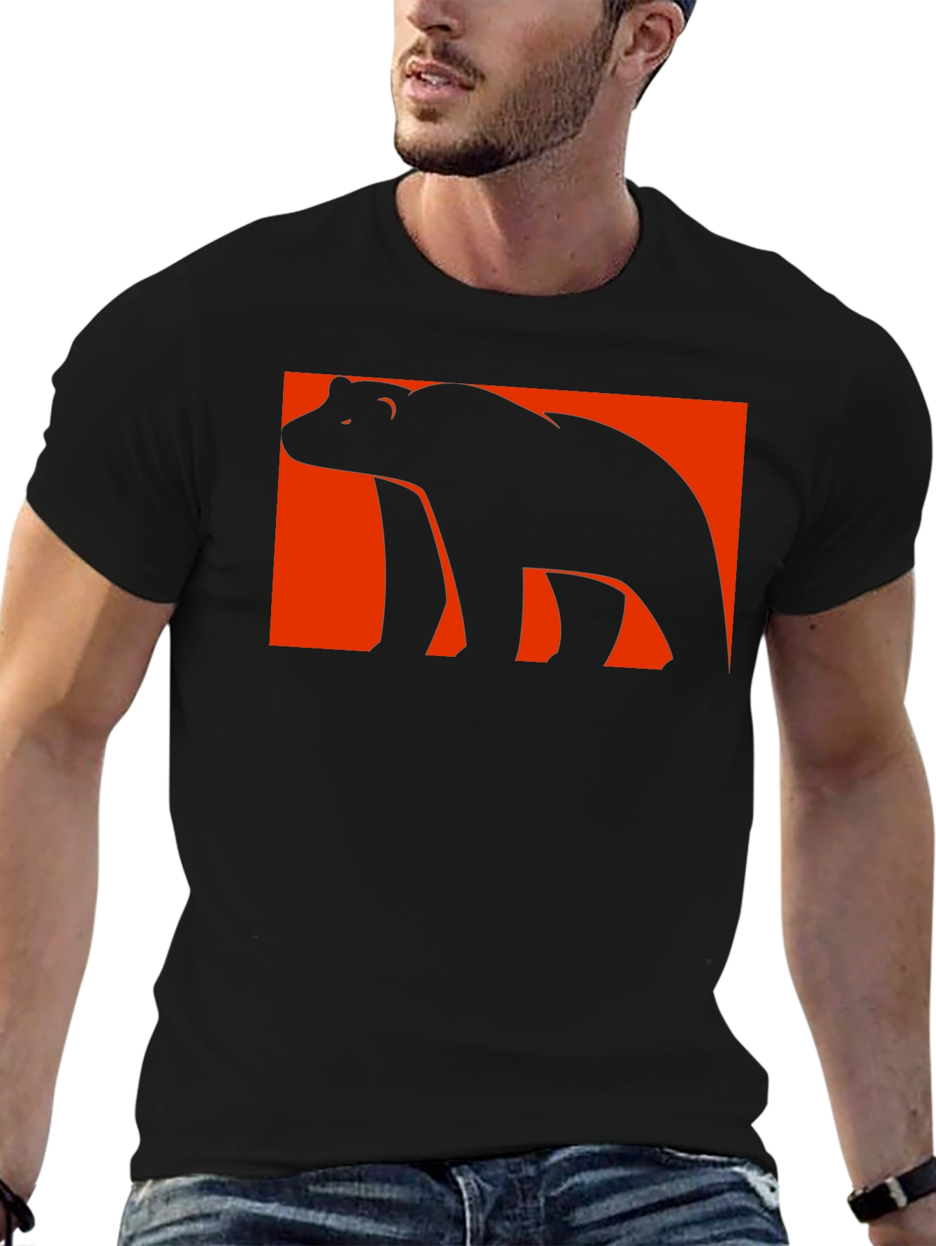 Bear Graphic Tee - Black T-Shirt